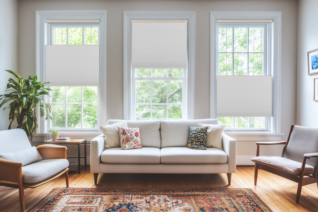 top down bottom up honeycomb shades for living room