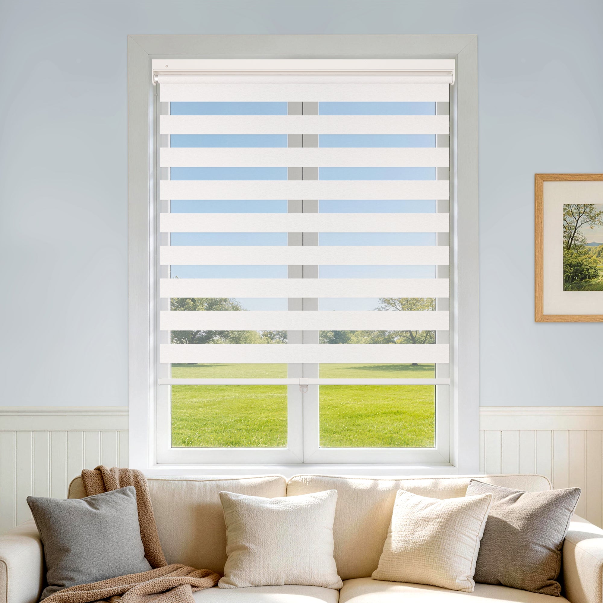 Hestia Blinds | Fully Custom Zebra Shades | Modern Window Coverings