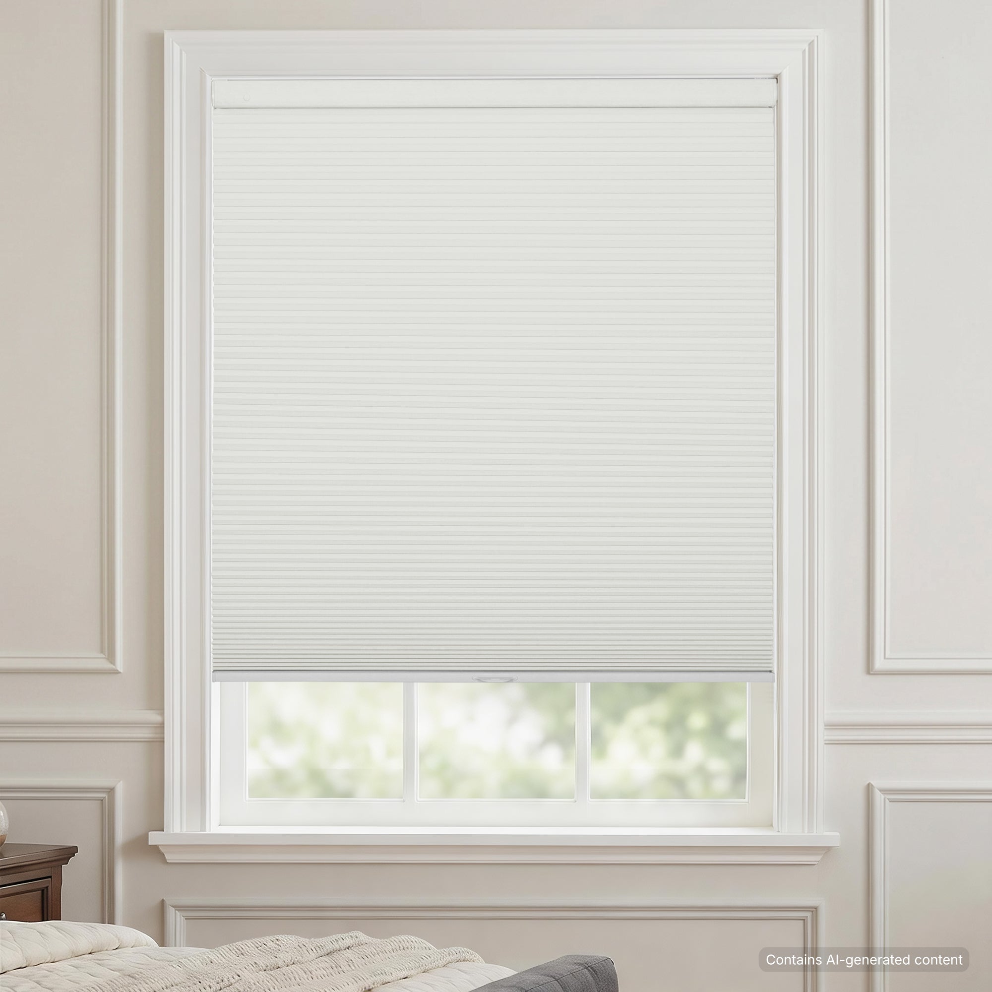 no drill fabric wrapped cellular shades-blackout-color-brilliant white
