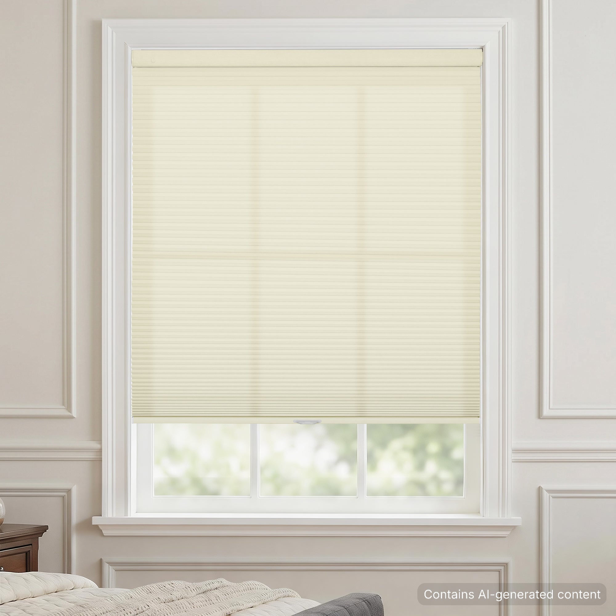 no drill fabric wrapped cellular shades-light filtering-color-beige