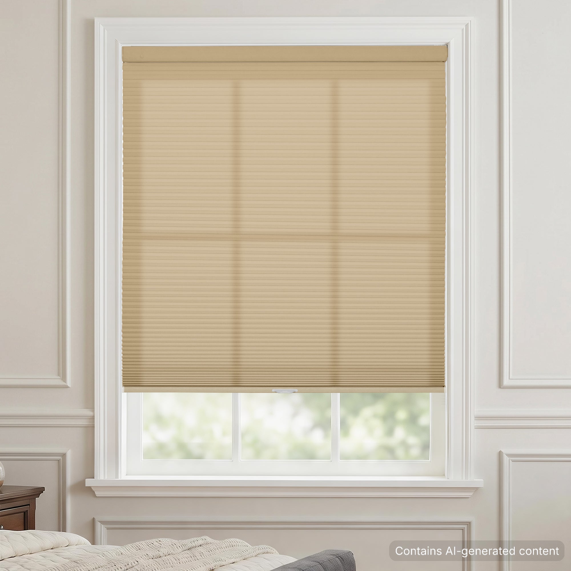 no drill fabric wrapped cellular shades-light filtering-color-khaki