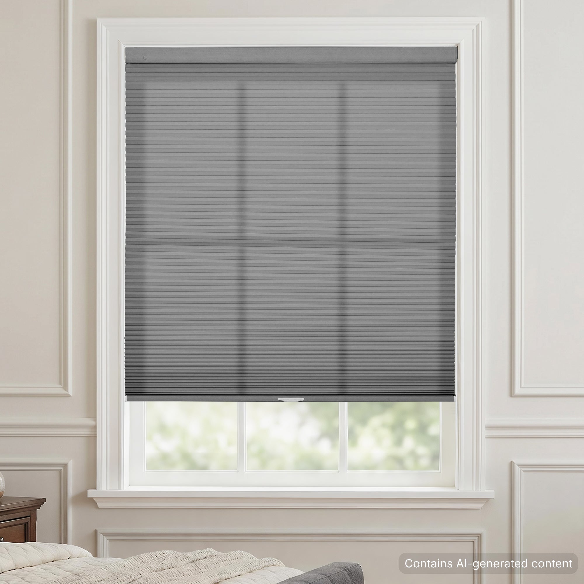 no drill fabric wrapped cellular shades-light filtering-color-charcoal gray