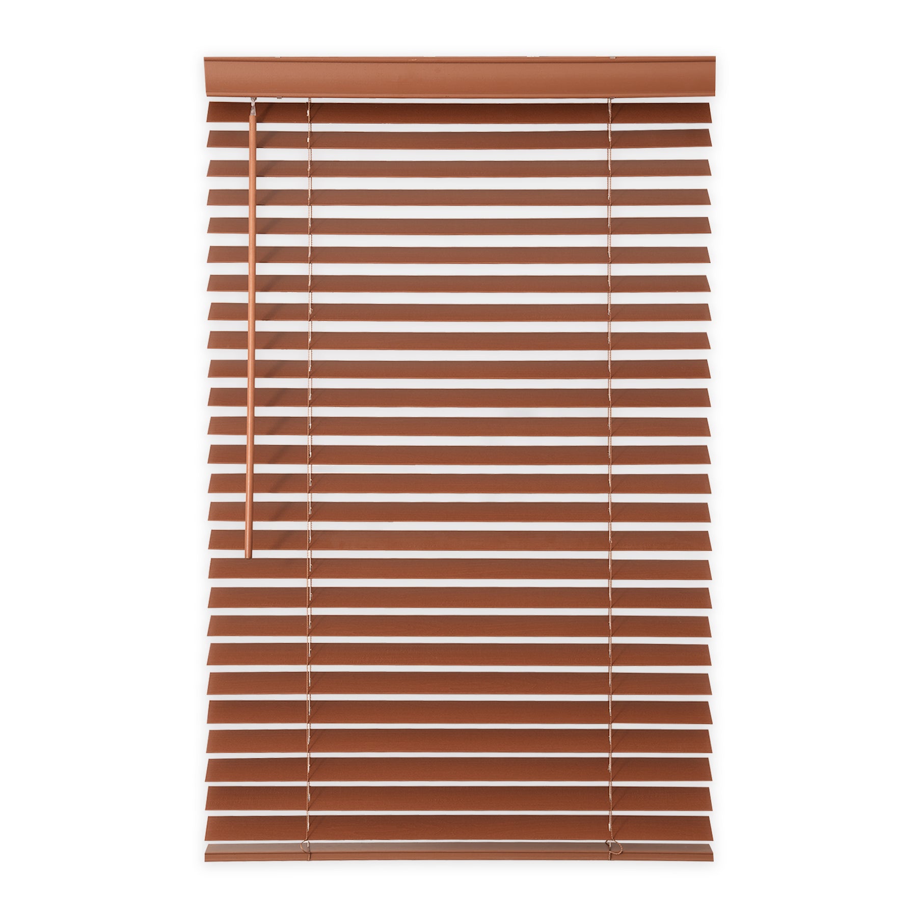 room darkening natural eco-friendly wood blinds opened