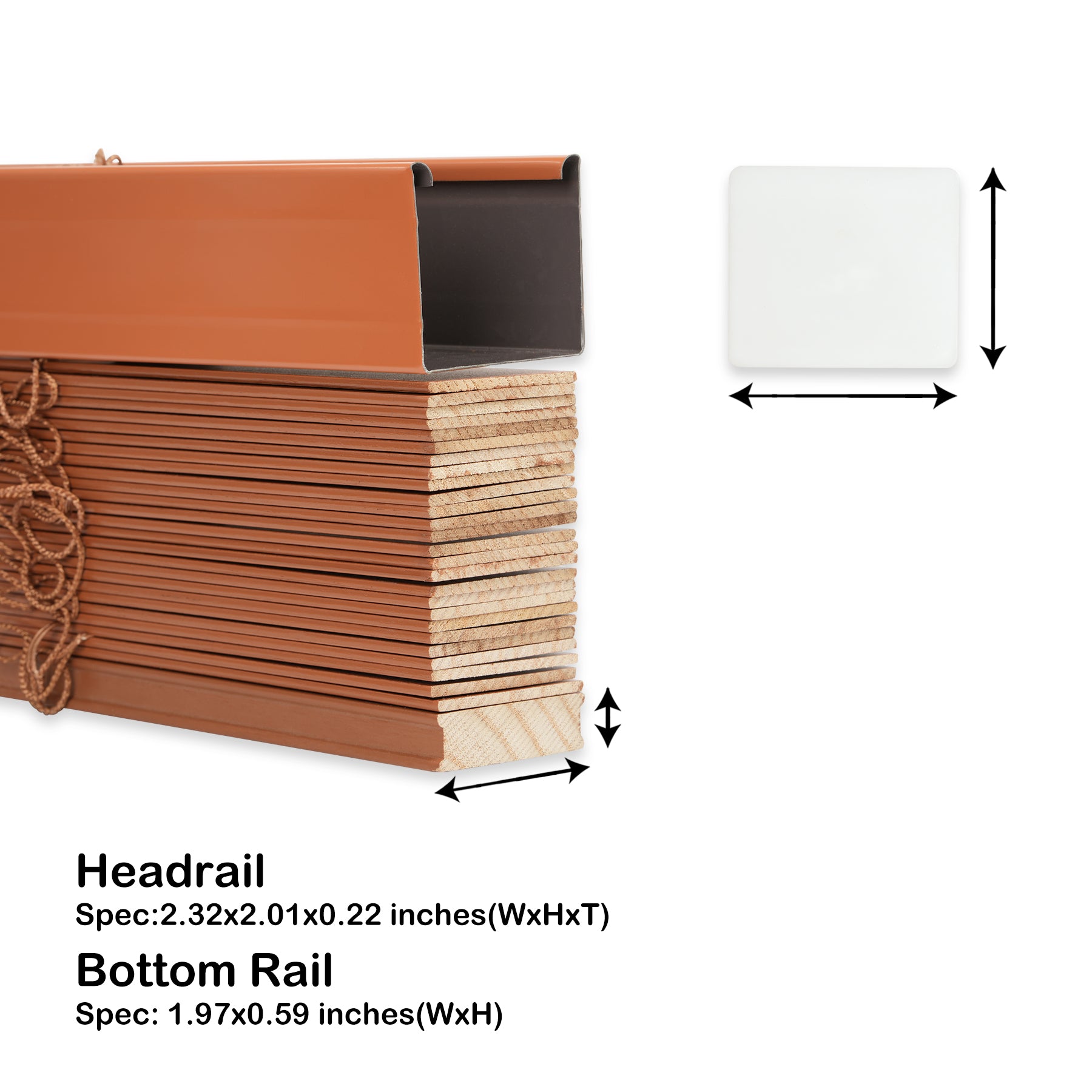 room darkening natural eco-friendly wood blinds headrail