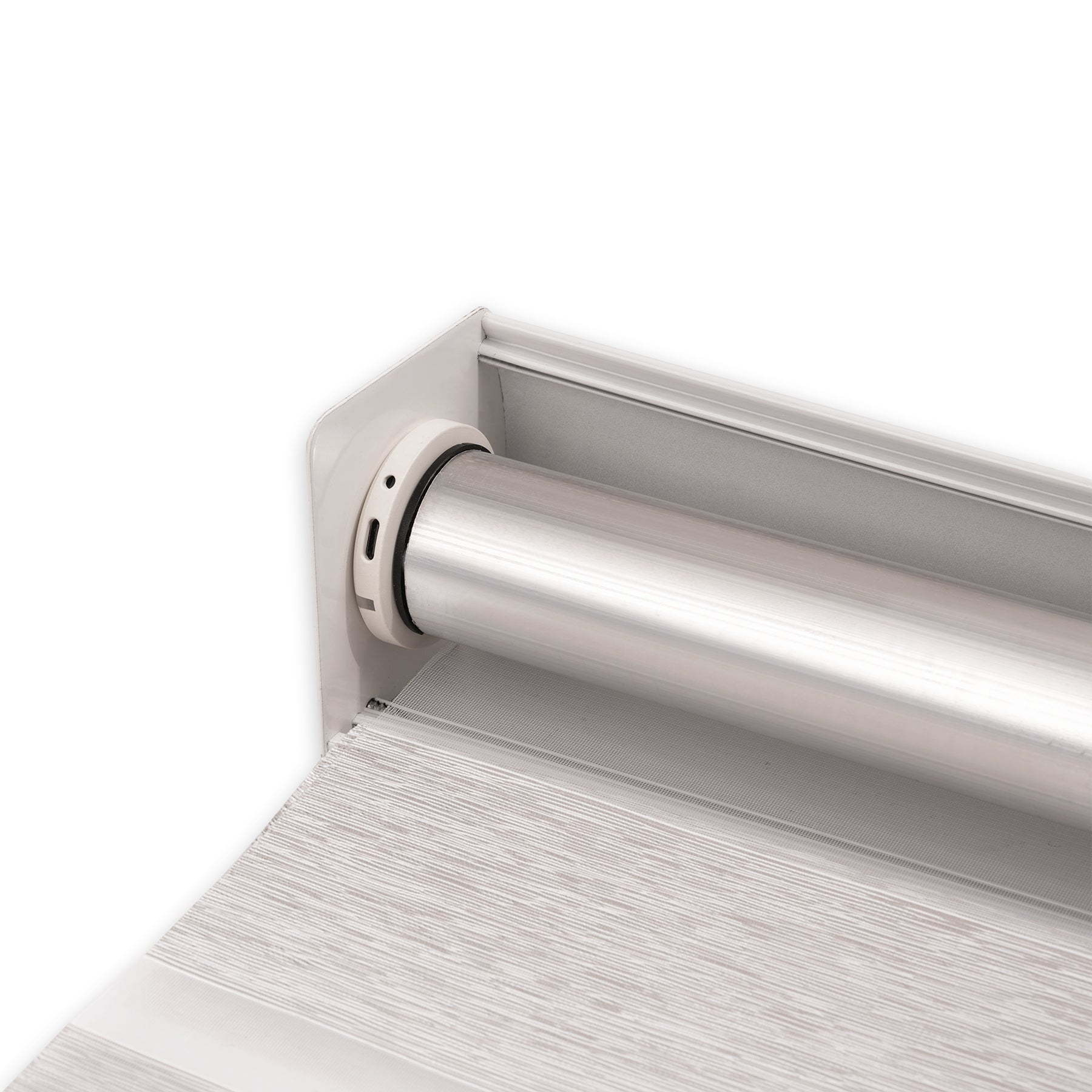 motorized light filtering linen-like bathroom zebra shades tube
