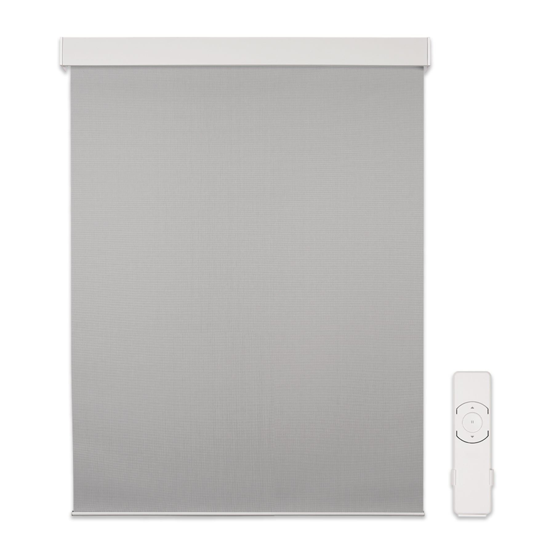 motorized light filtering waterproof kitchen roller shades - silver gray