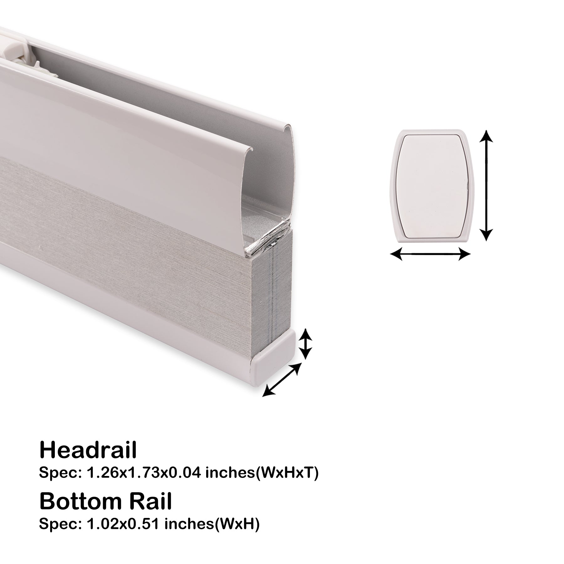 no-drill blackout thermal insulated cellular shades headrail