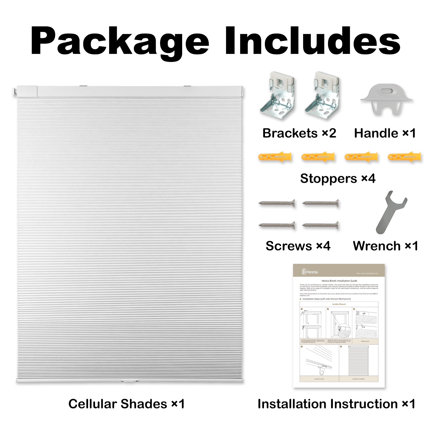 no-drill blackout thermal insulated cellular shades packaging