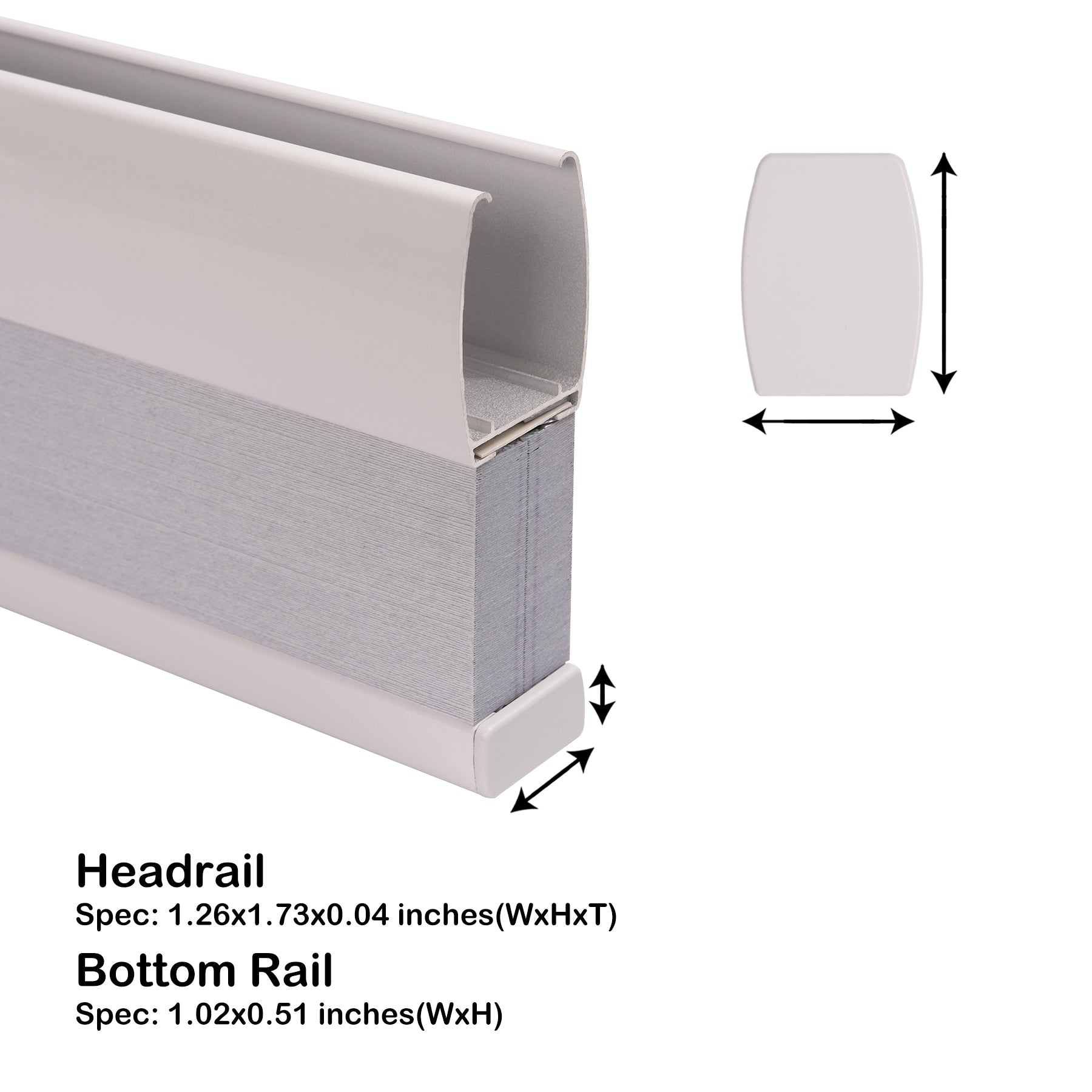 blackout thermal insulated cellular shades for indoor windows headrail