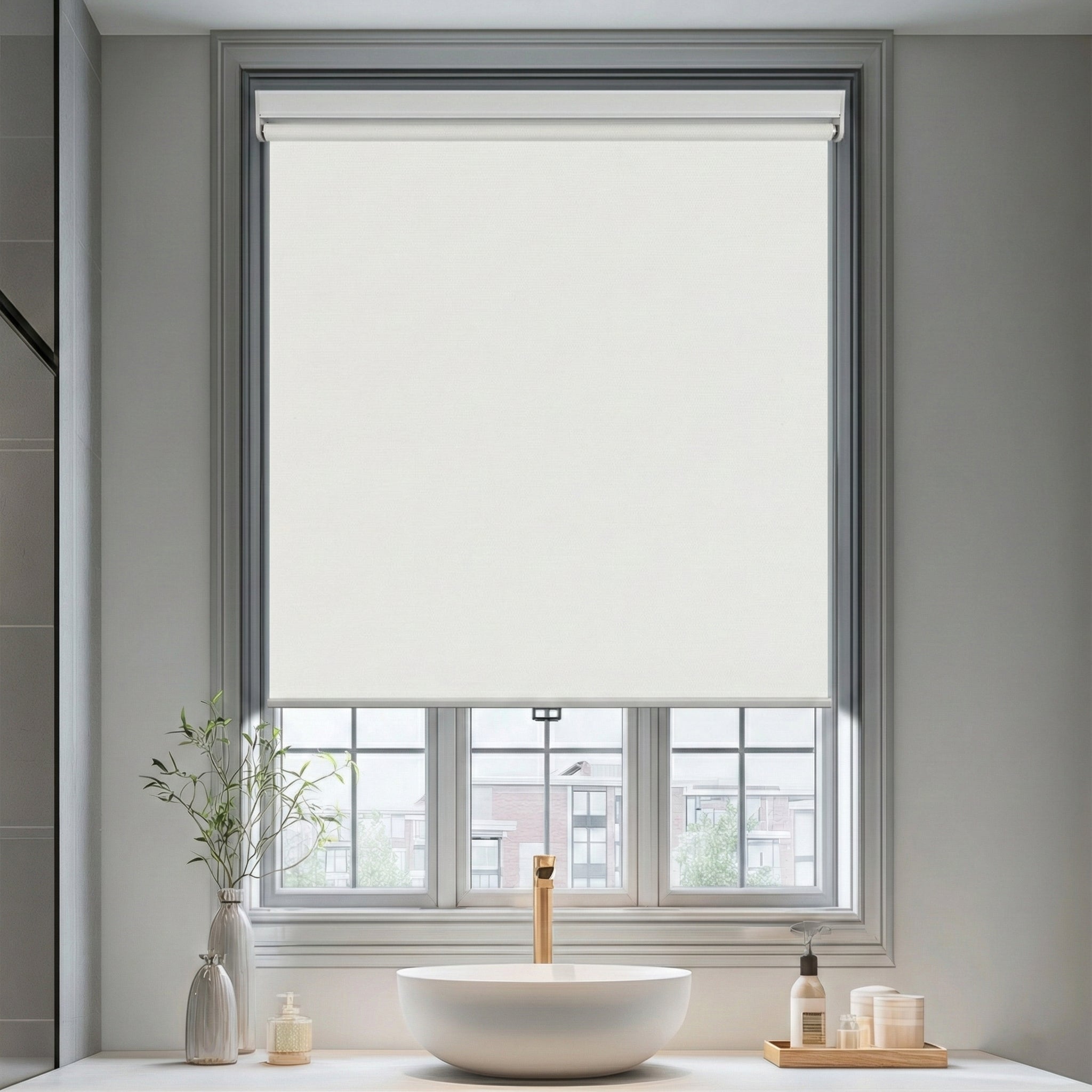 No-Drill Waterproof Blackout Roller Shades