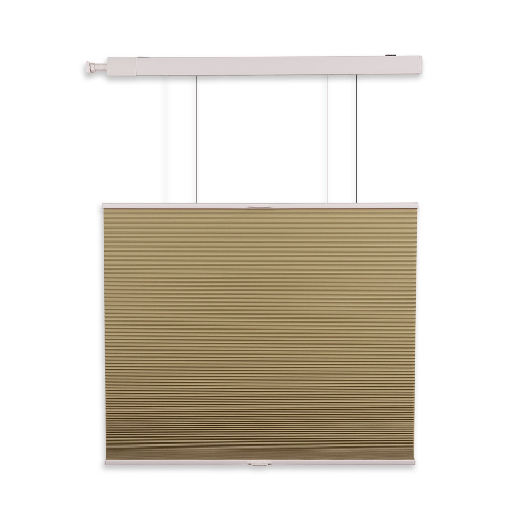 no-drill cordless top down bottom up cellular shades partially open from the top