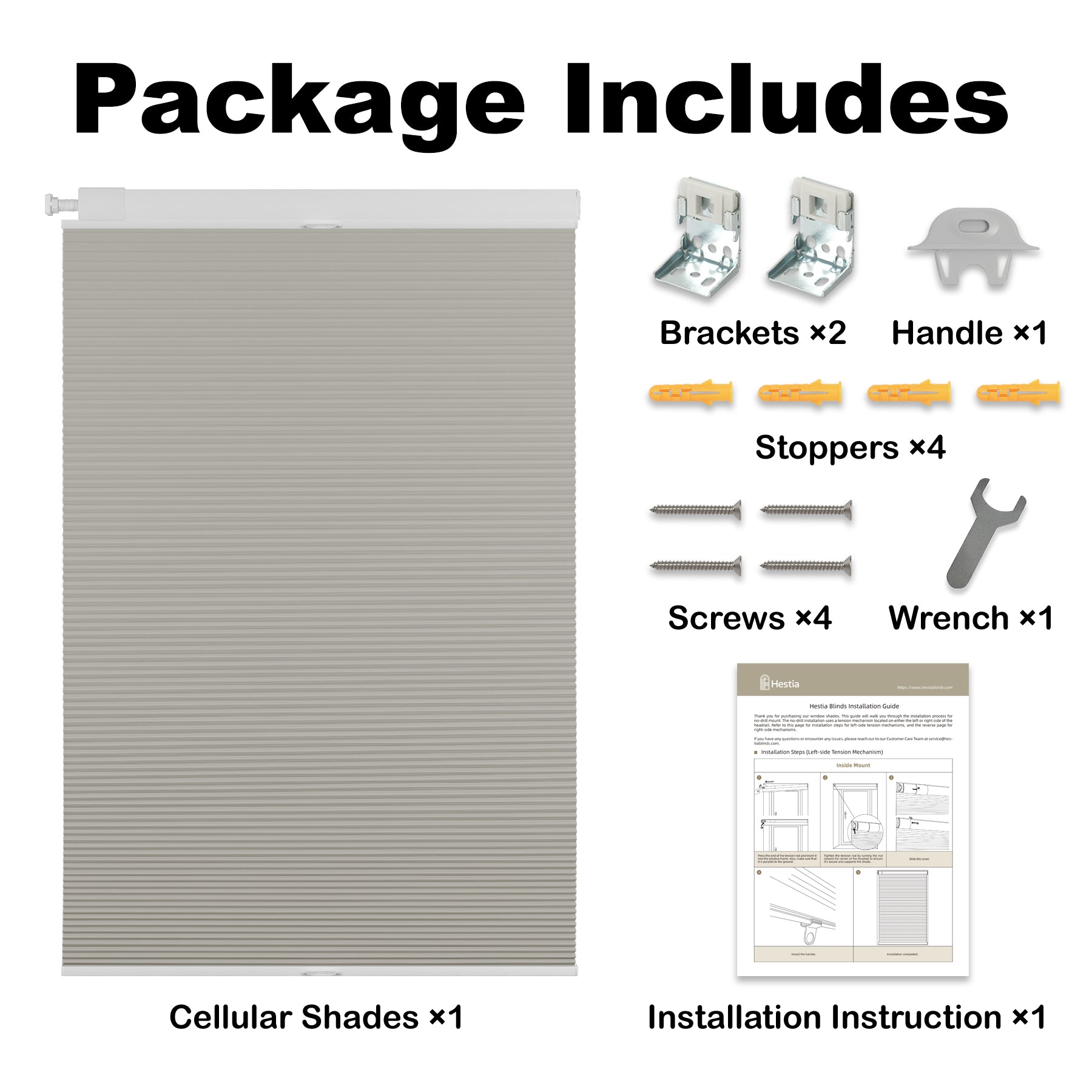 no-drill light filtering top down bottom up cellular shades package