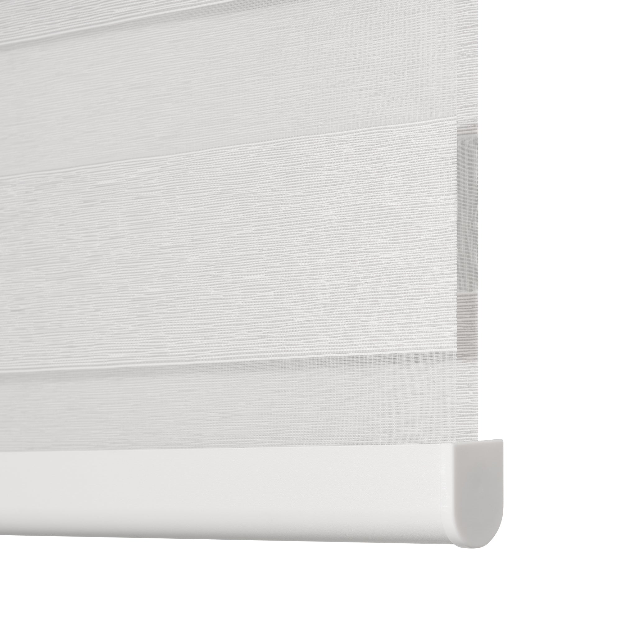 no-drill light filtering linen-like bathroom zebra shades bottom rail with smooth, waterproof and anti-corrosion surface
