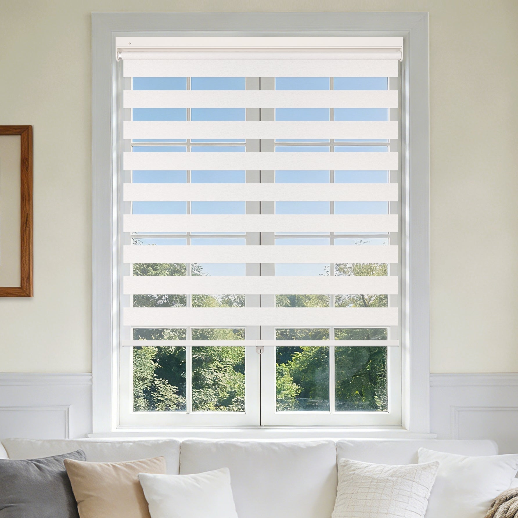 No-Drill Zebra Shades | Cordless Light Filtering Blinds | Hestia