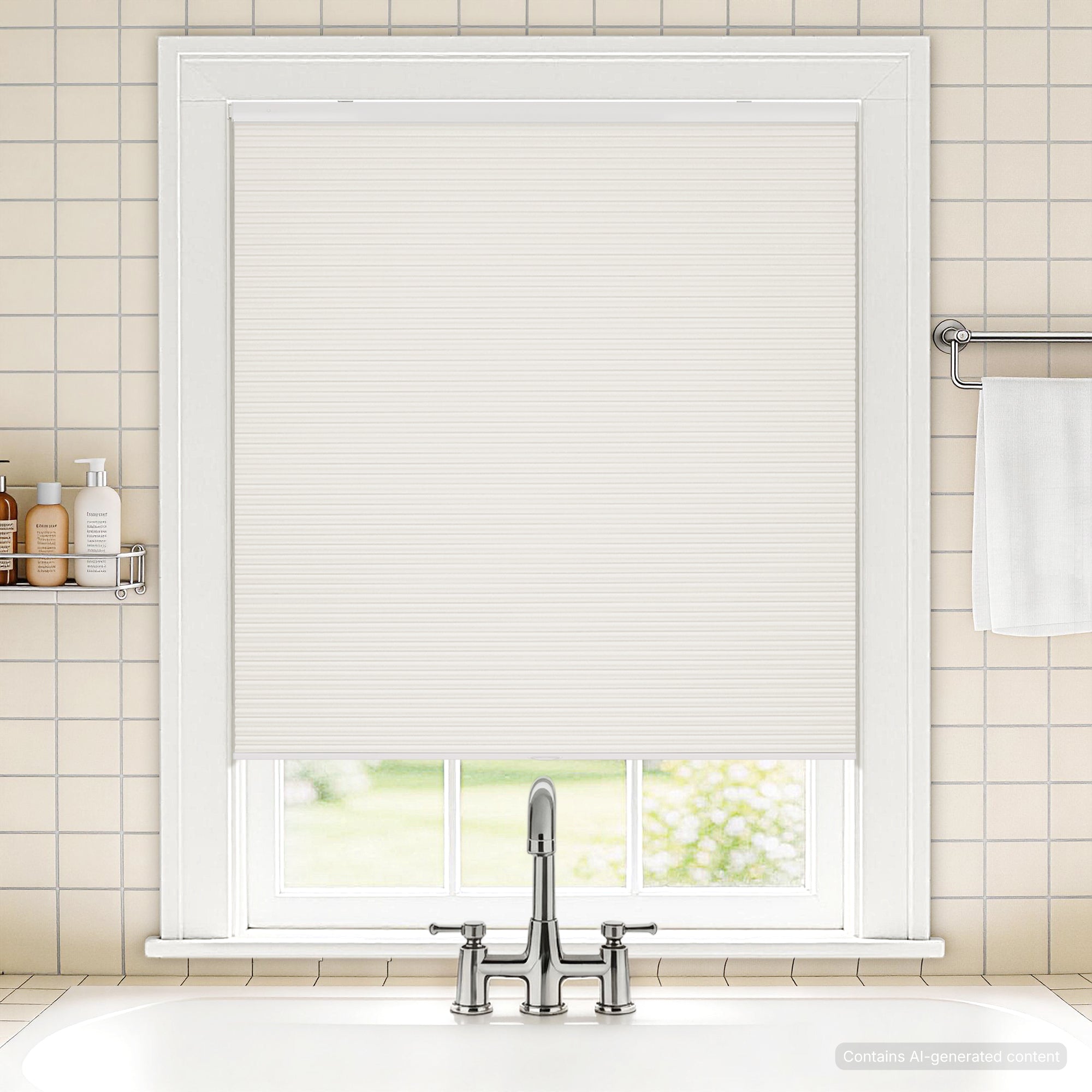 no drill waterproof cordless blackout cellular shades-color-brilliant white