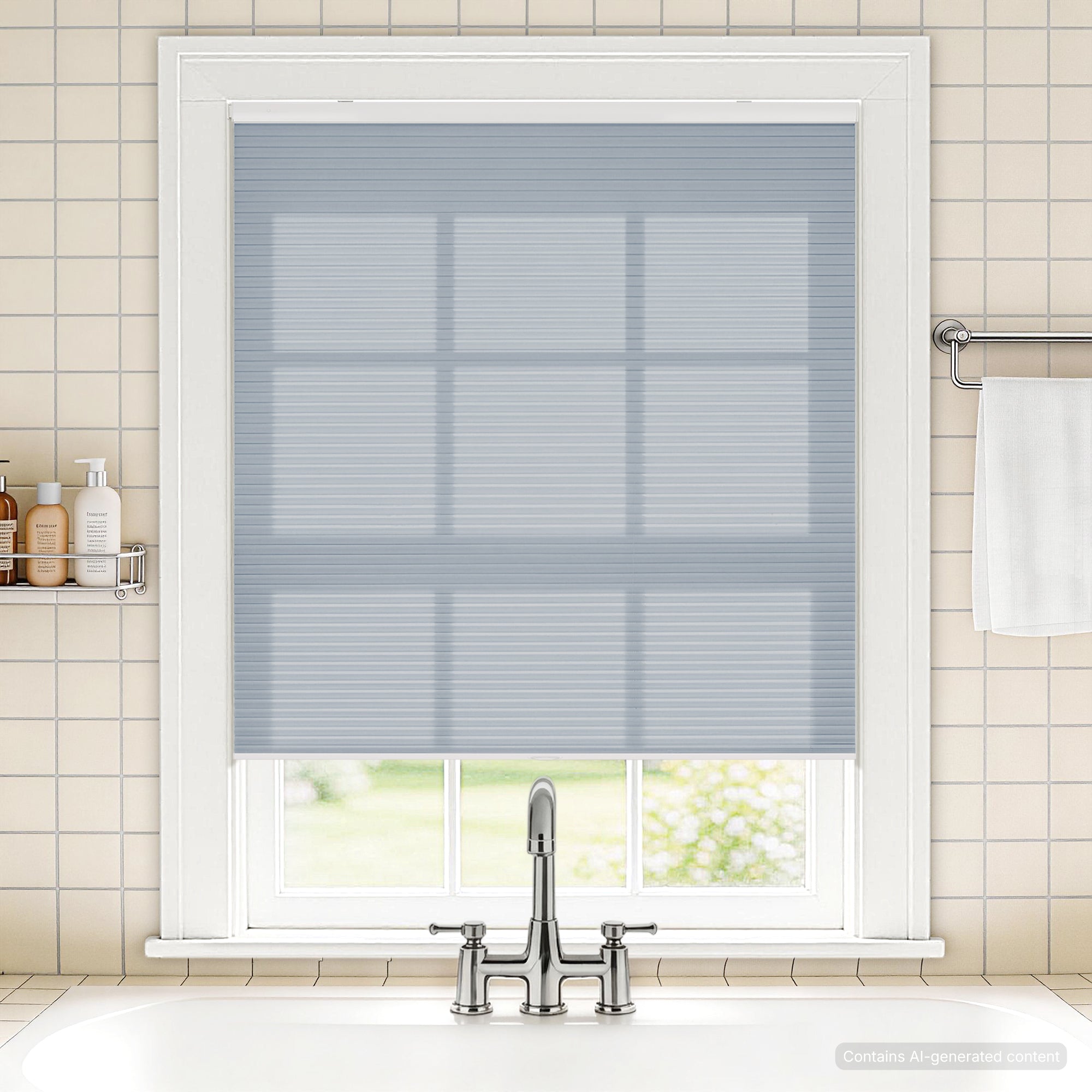 no drill waterproof cordless light filtering cellular shades-color-minimalist gray