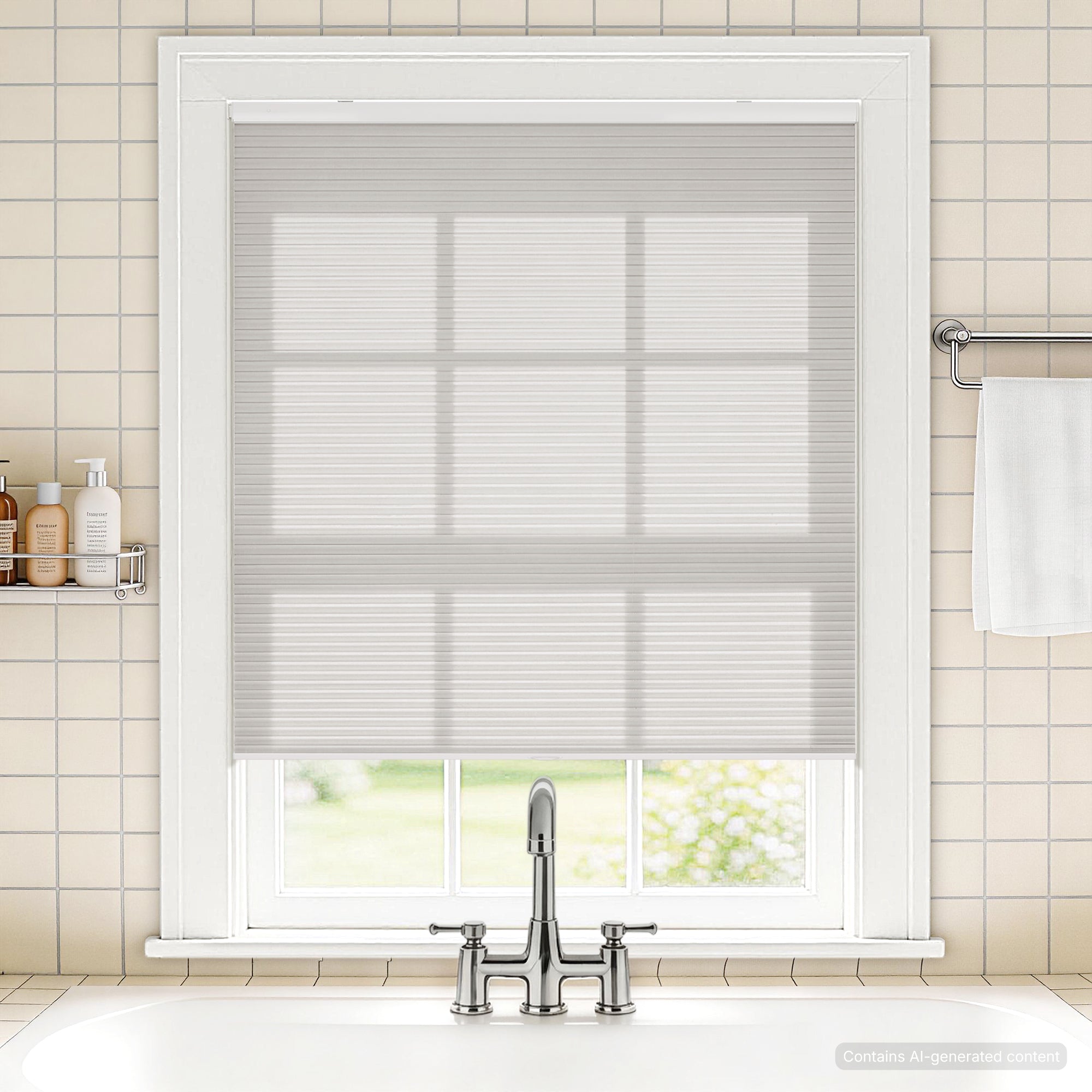 no drill waterproof cordless light filtering cellular shades-color-light gray