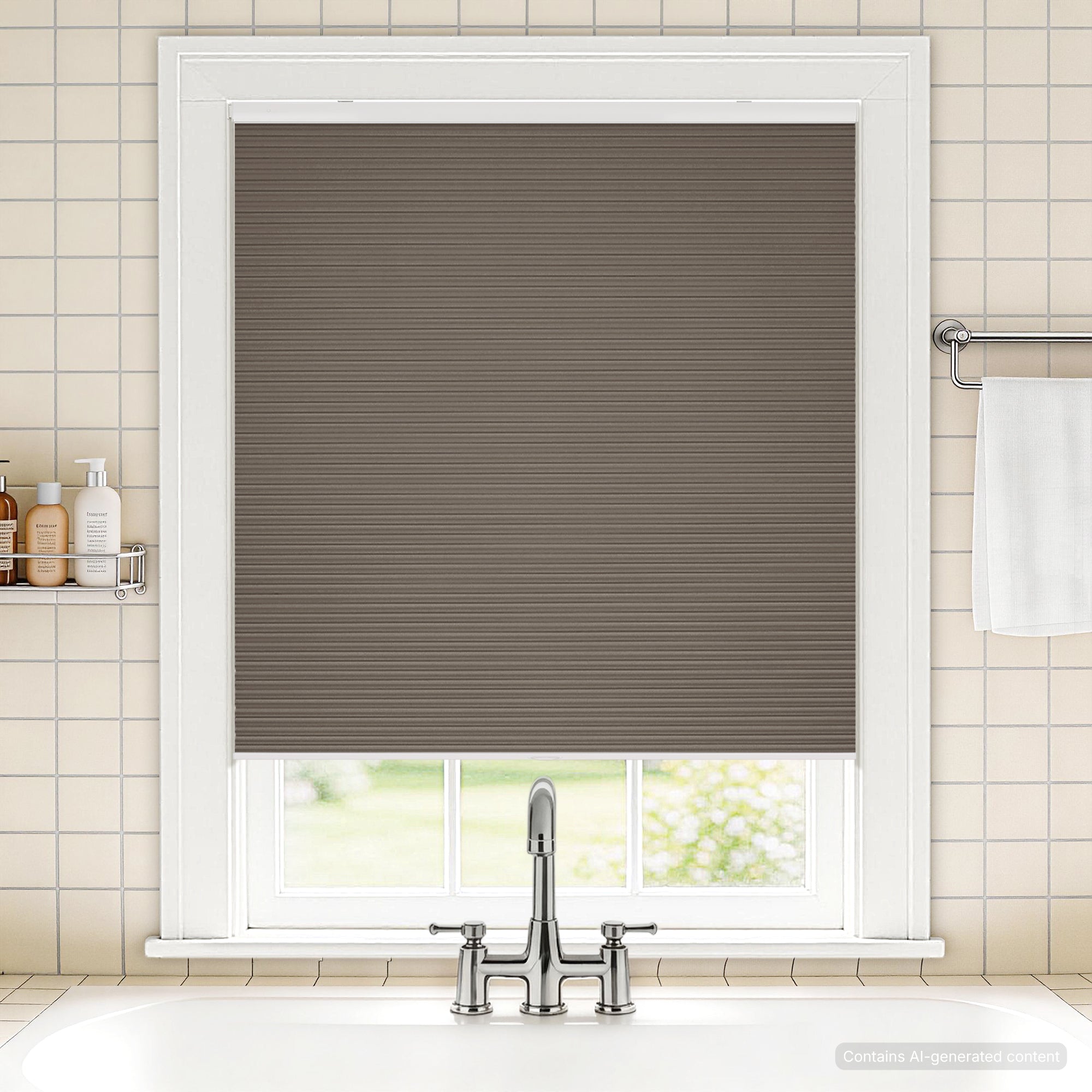 no drill waterproof cordless blackout cellular shades-color-driftwood