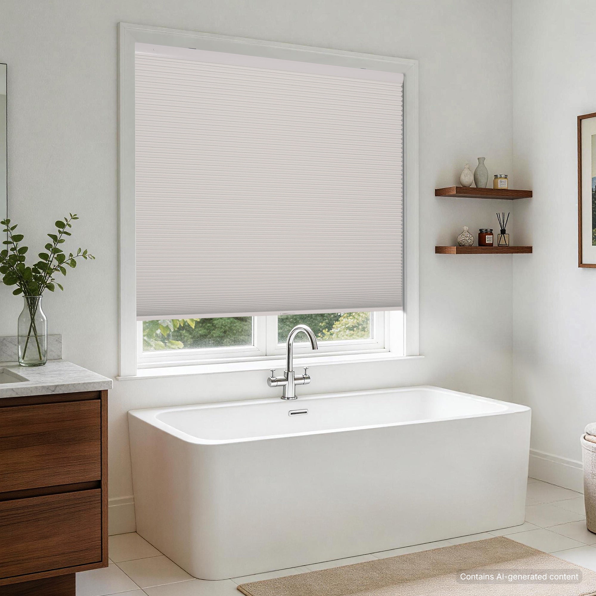 no drilll waterproof cellular shades blackout blinds providing privacy and thermal insulation for bathroom | hestia blinds
