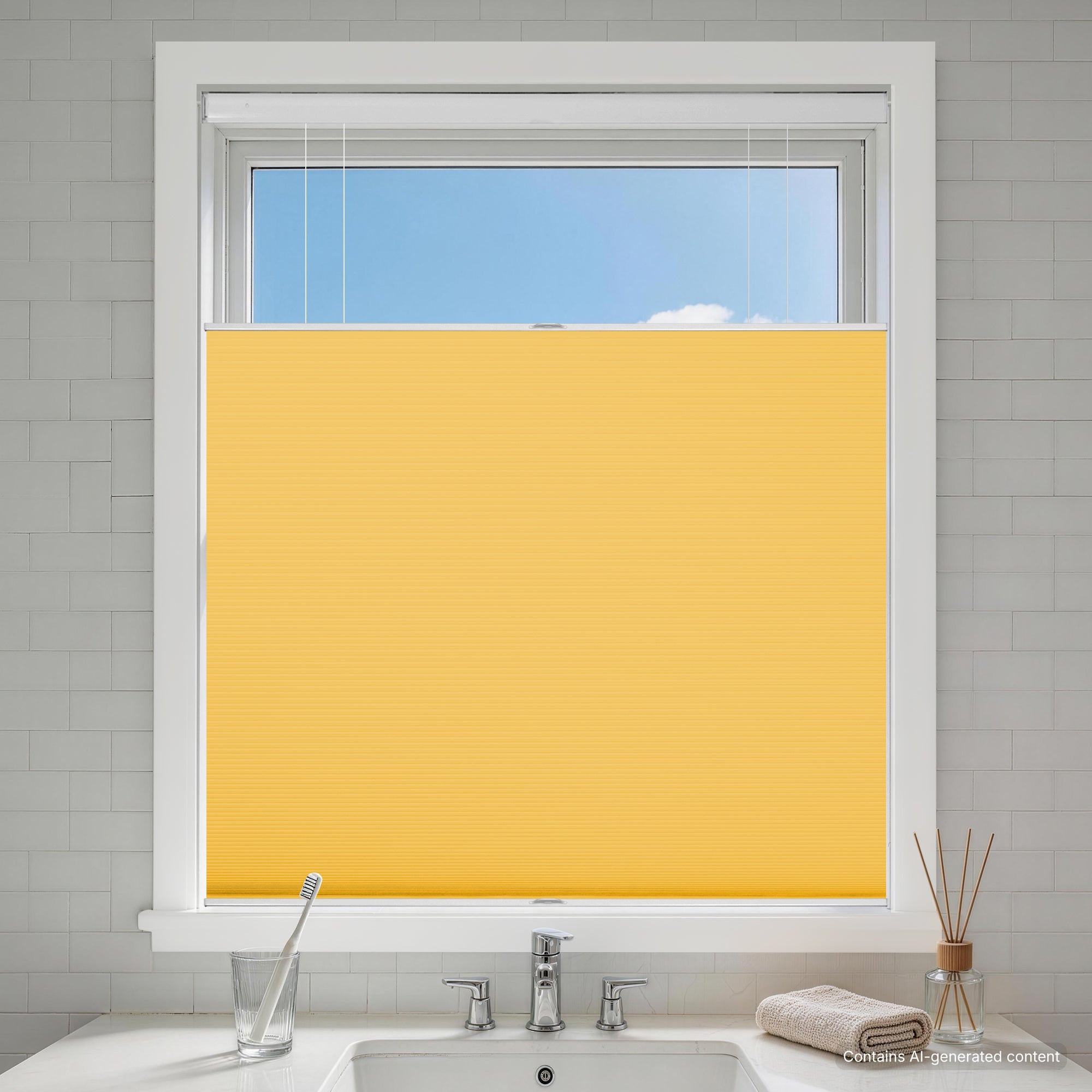 no drill top down bottom up cellular shades blackout-color-gold fusion