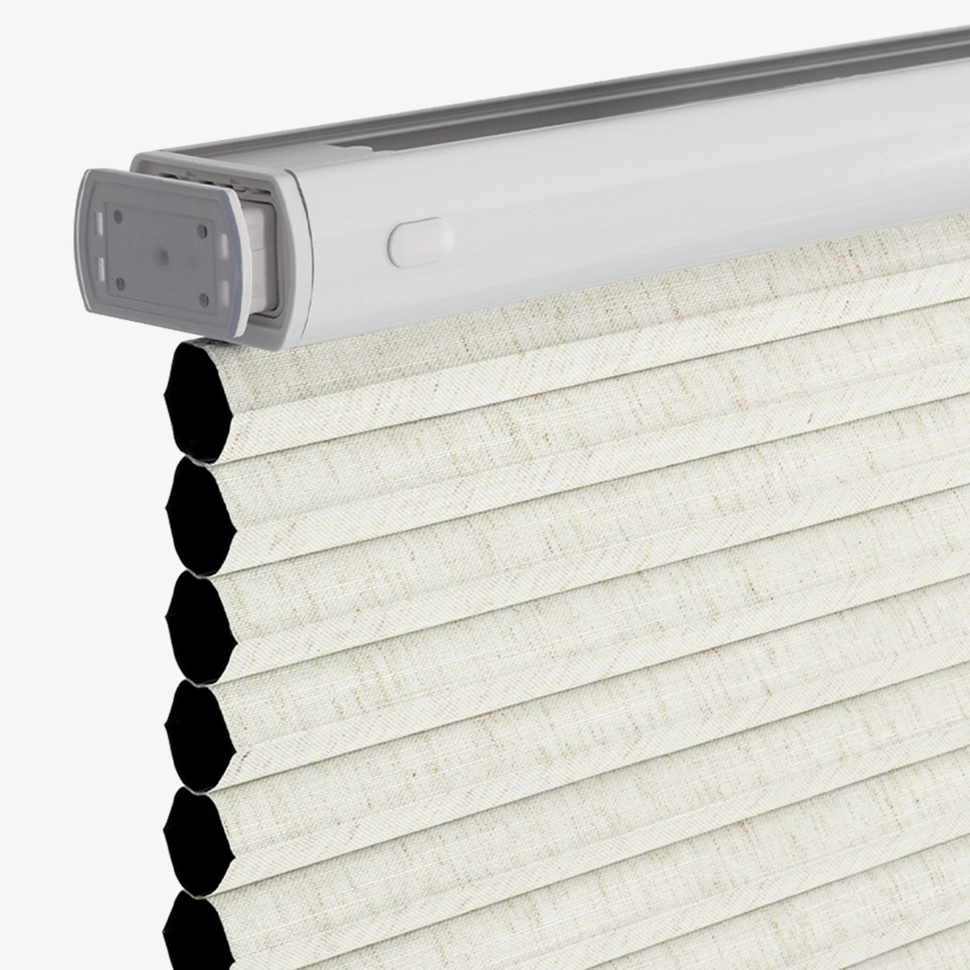 tension rod of no drill natural linen thermal insulated cellular shades | hestia blinds