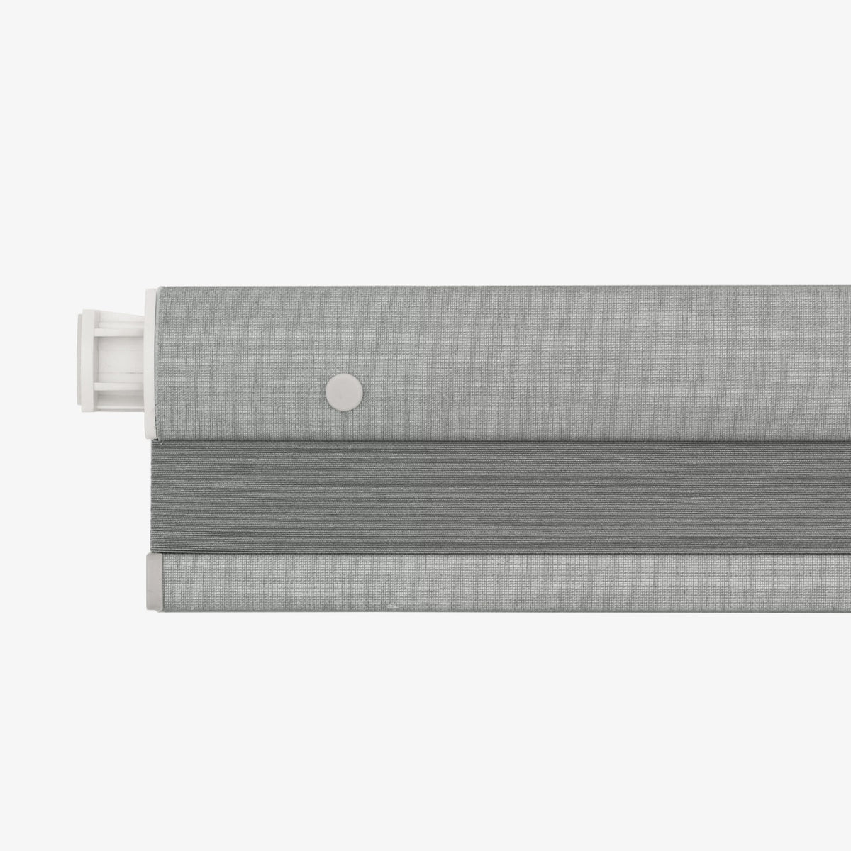tension rod and fabric-wrapped rails on no drill large cell cellular shades | hestia blinds