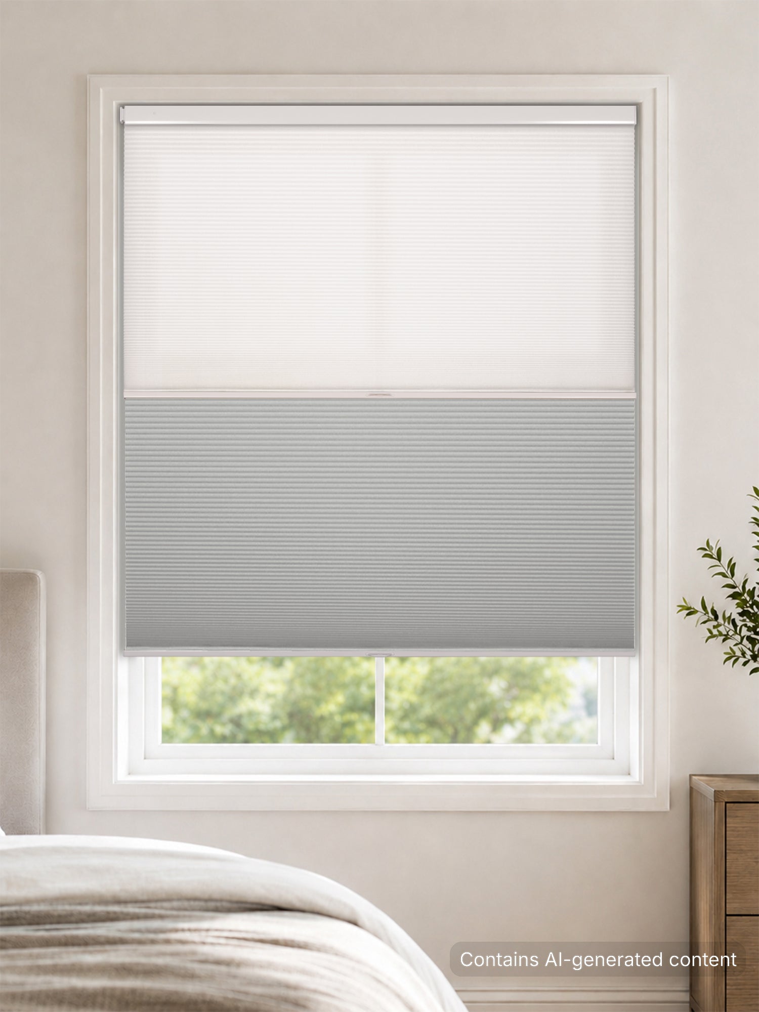 no drill large cell cellular blinds cordless day and night shades for bedroom window | hestia blinds