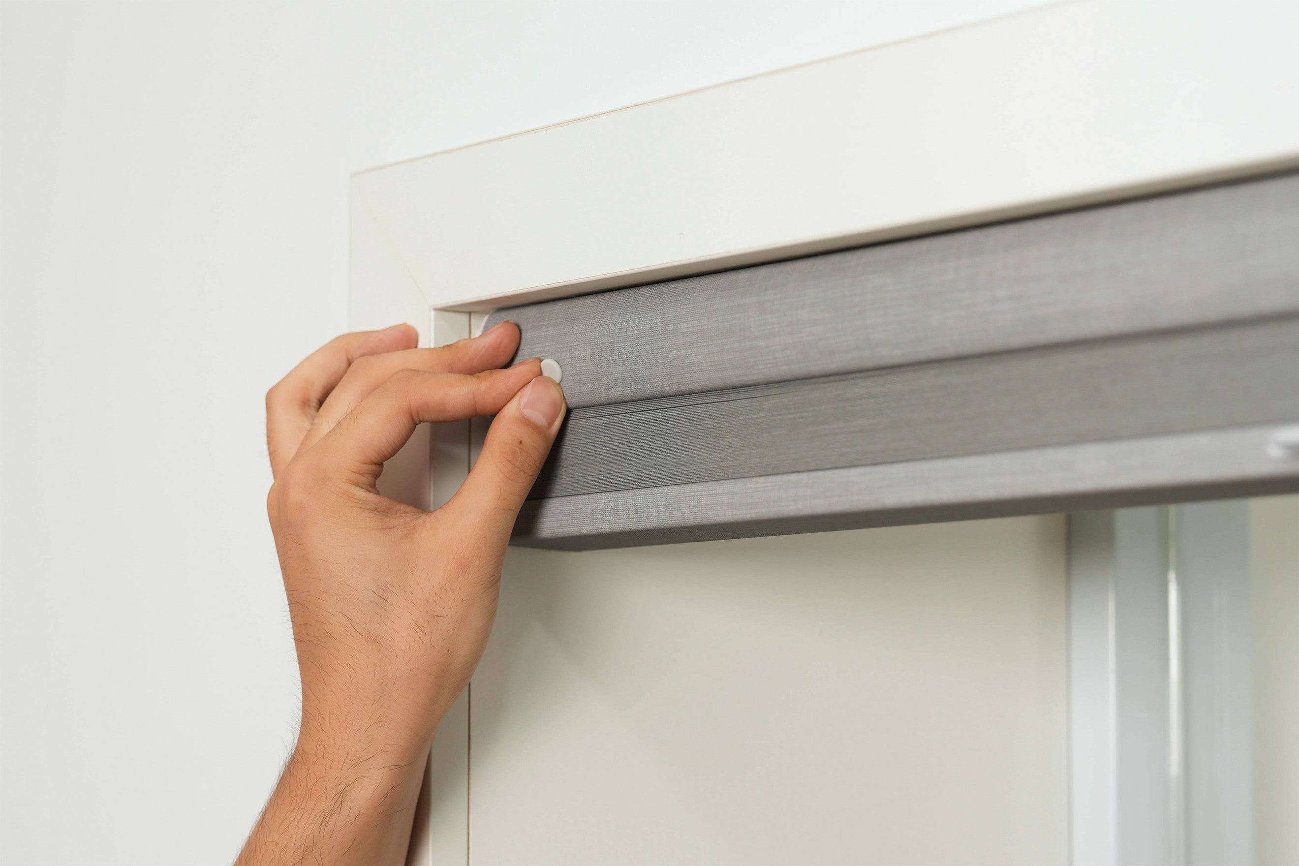 installation step of no drill large cell honeycomb blinds | hestia blinds