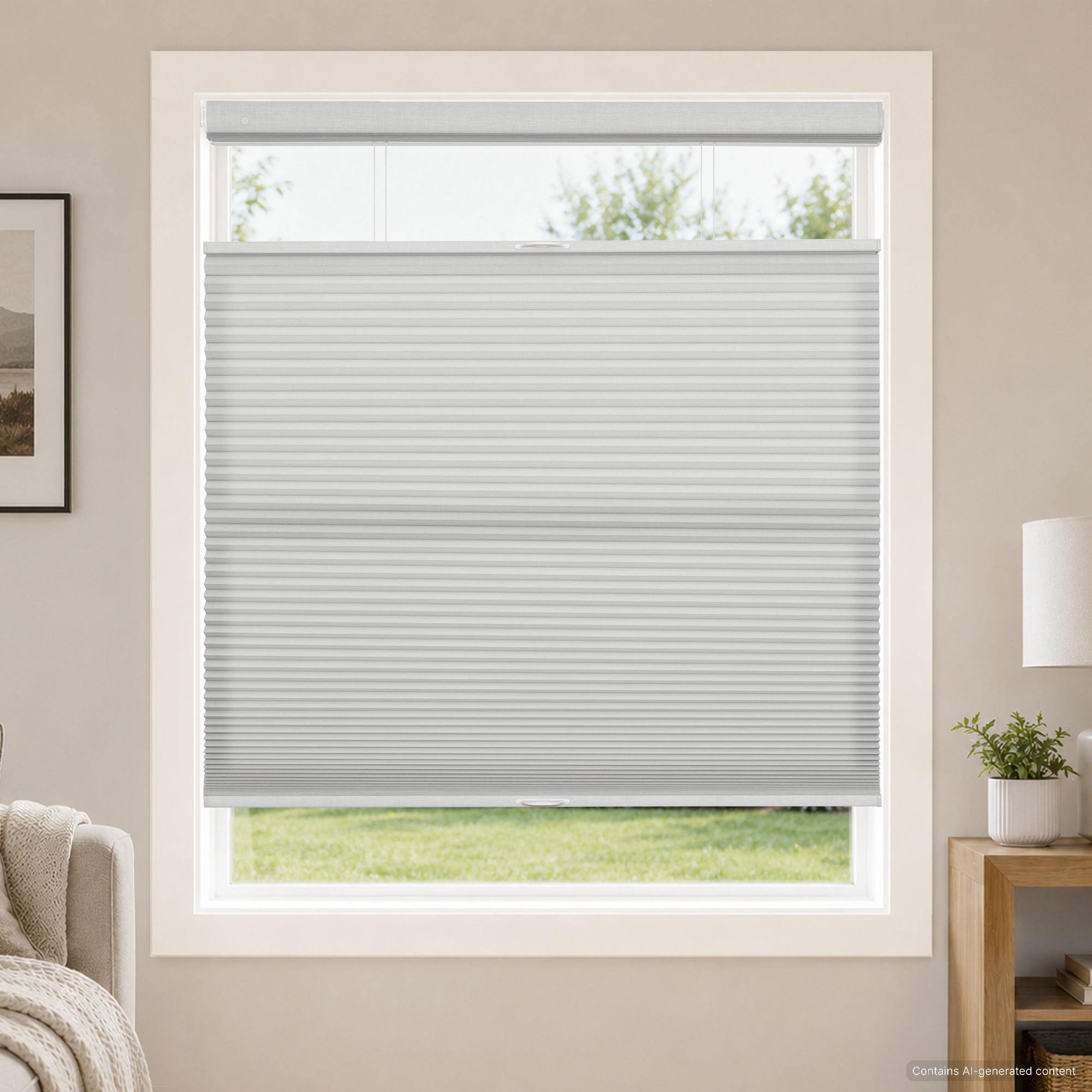 no drill large cell cordless top down bottom up cellular shades for home office-light filtering-color-minimalist gray