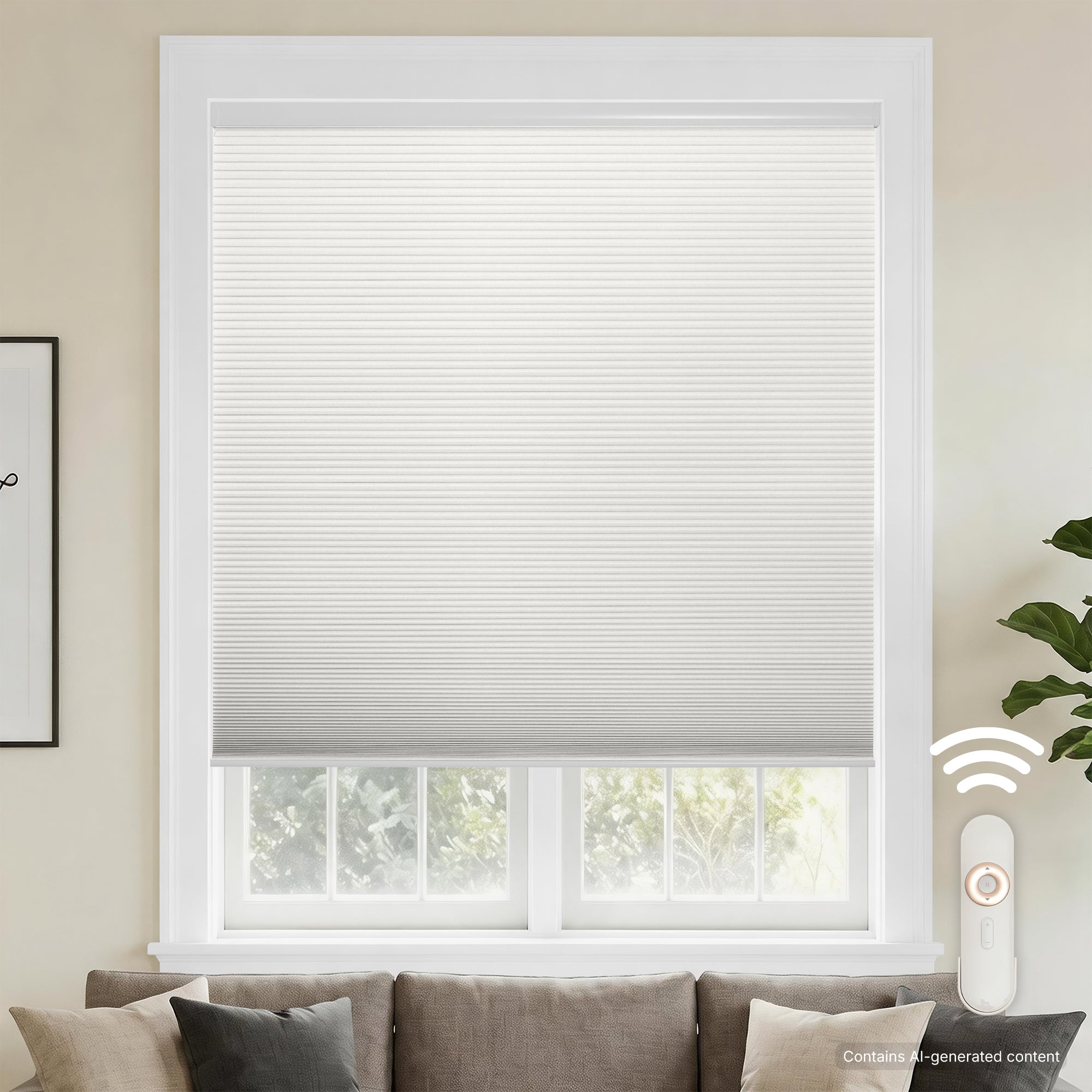 motorized cellular shades-blackout-color-brilliant white