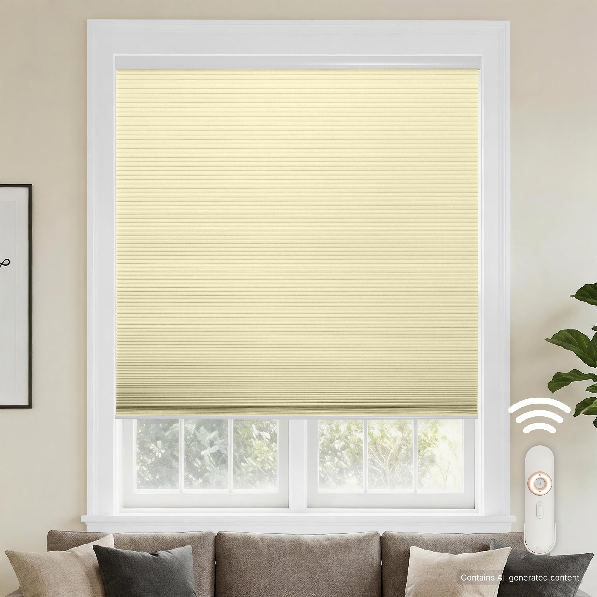 motorized cellular shades-blackout-color-bone white