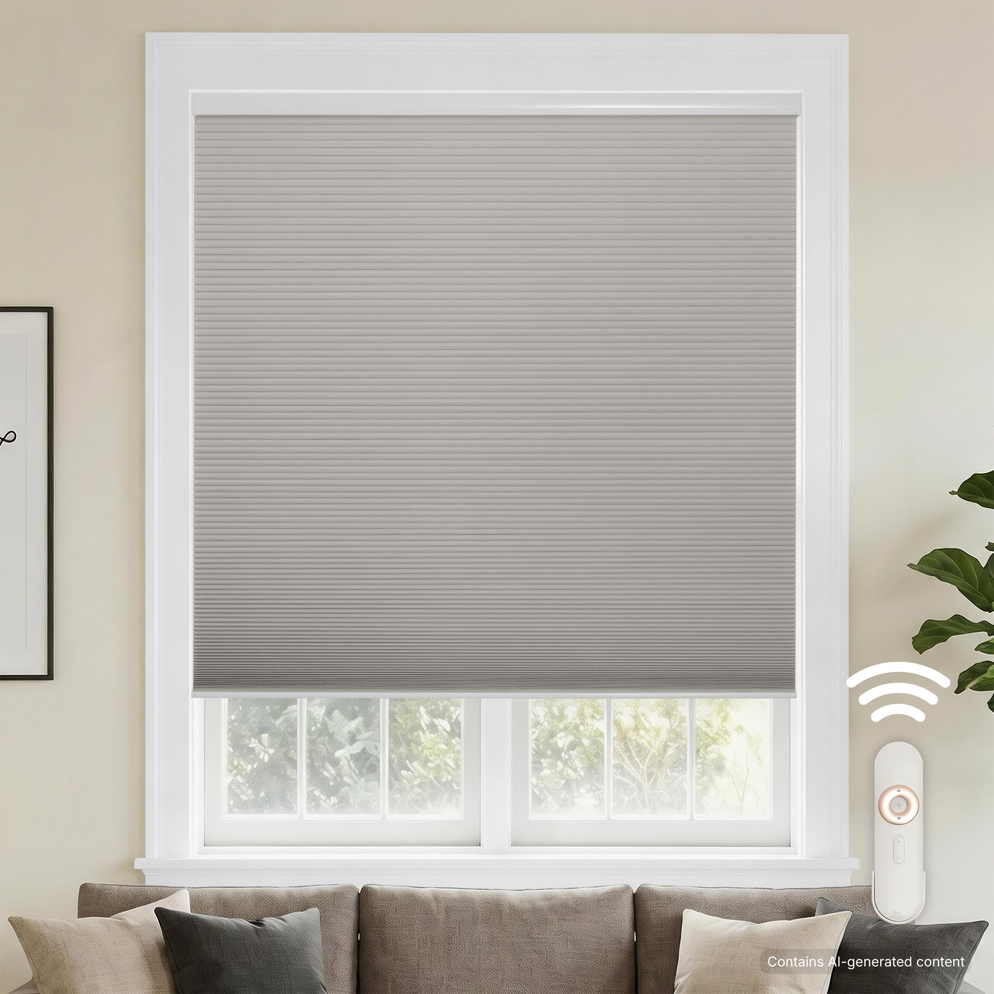 motorized cellular shades-blackout-color-light gray
