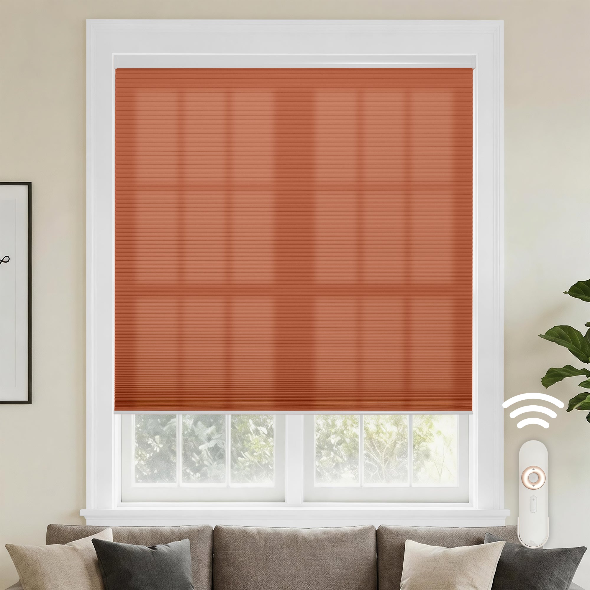 motorized cellular shades-light filtering-color-bruschetta