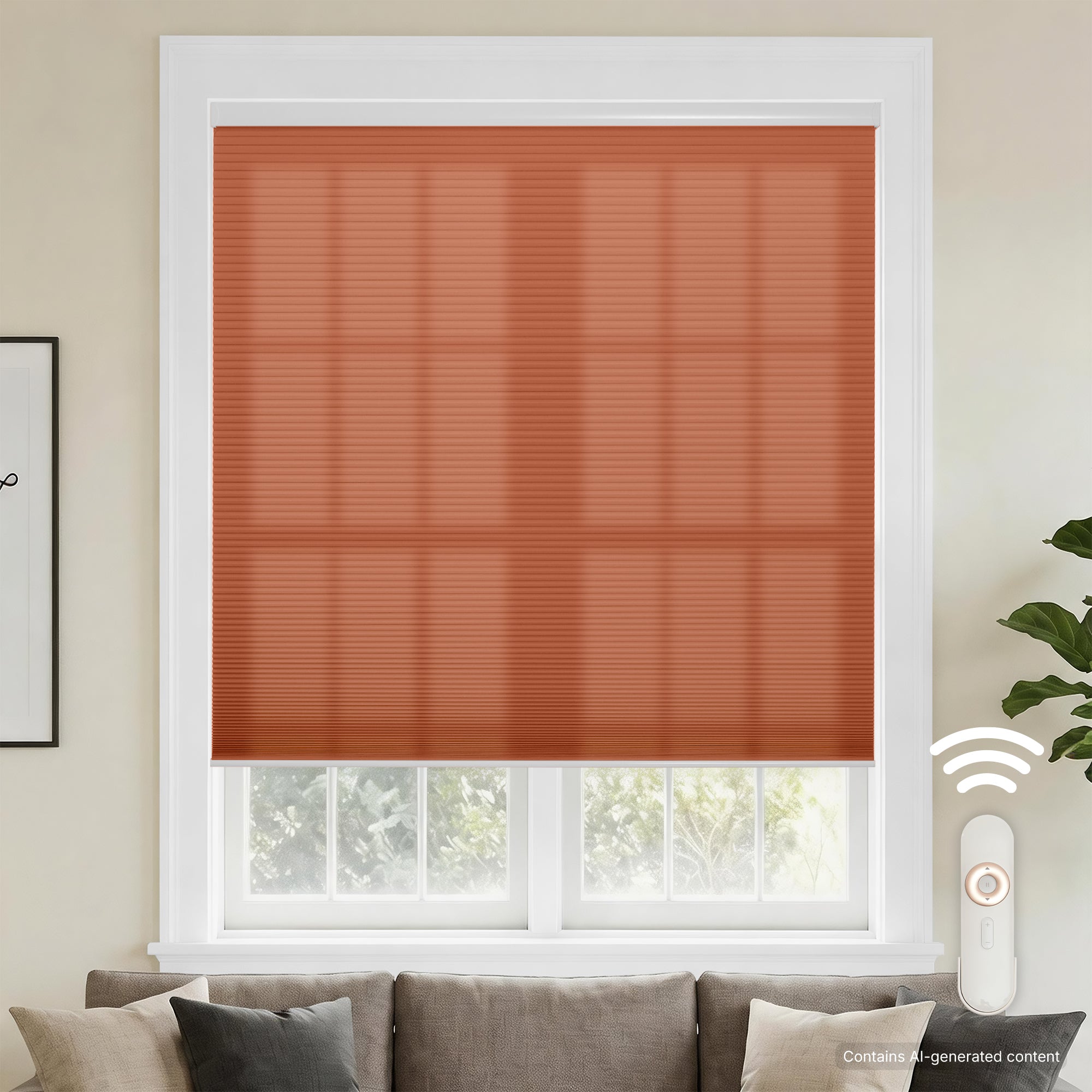 motorized cellular shades-light filtering-color-bruschetta