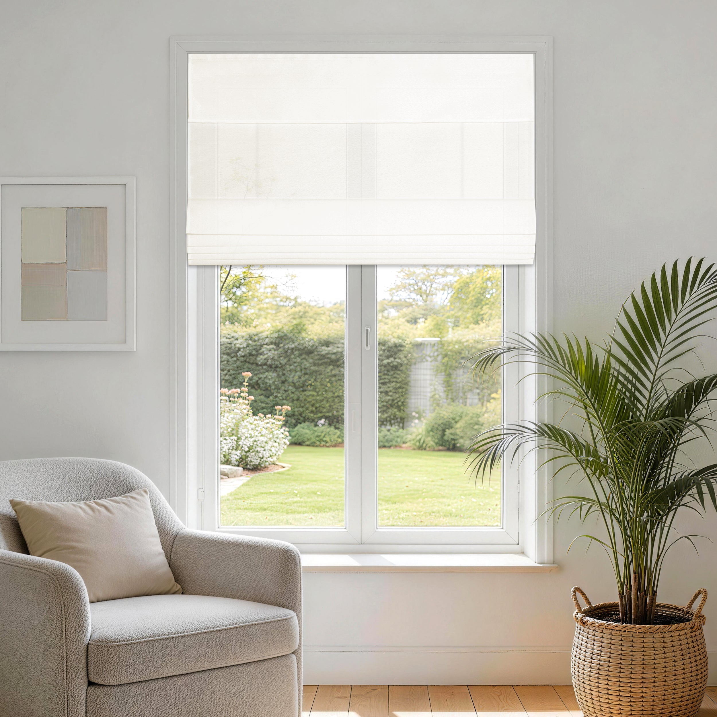 No Drill Light Filtering Privacy Roman Shades I Minimalist
