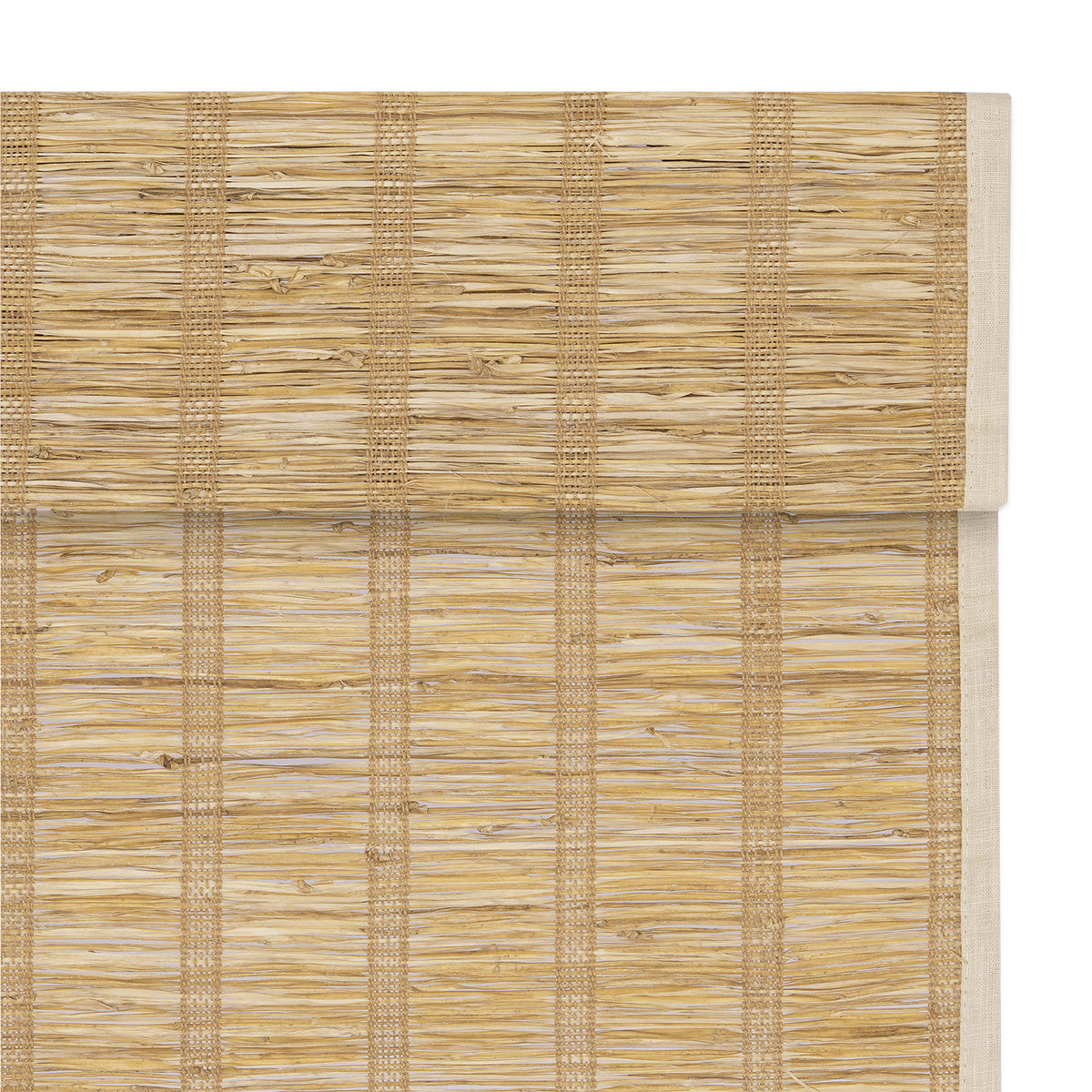 lay natural pure jute linen woven shades with fabric-wrapped headrail detail and clean hemming edges for a seamless, refined finish | Hestia Blinds