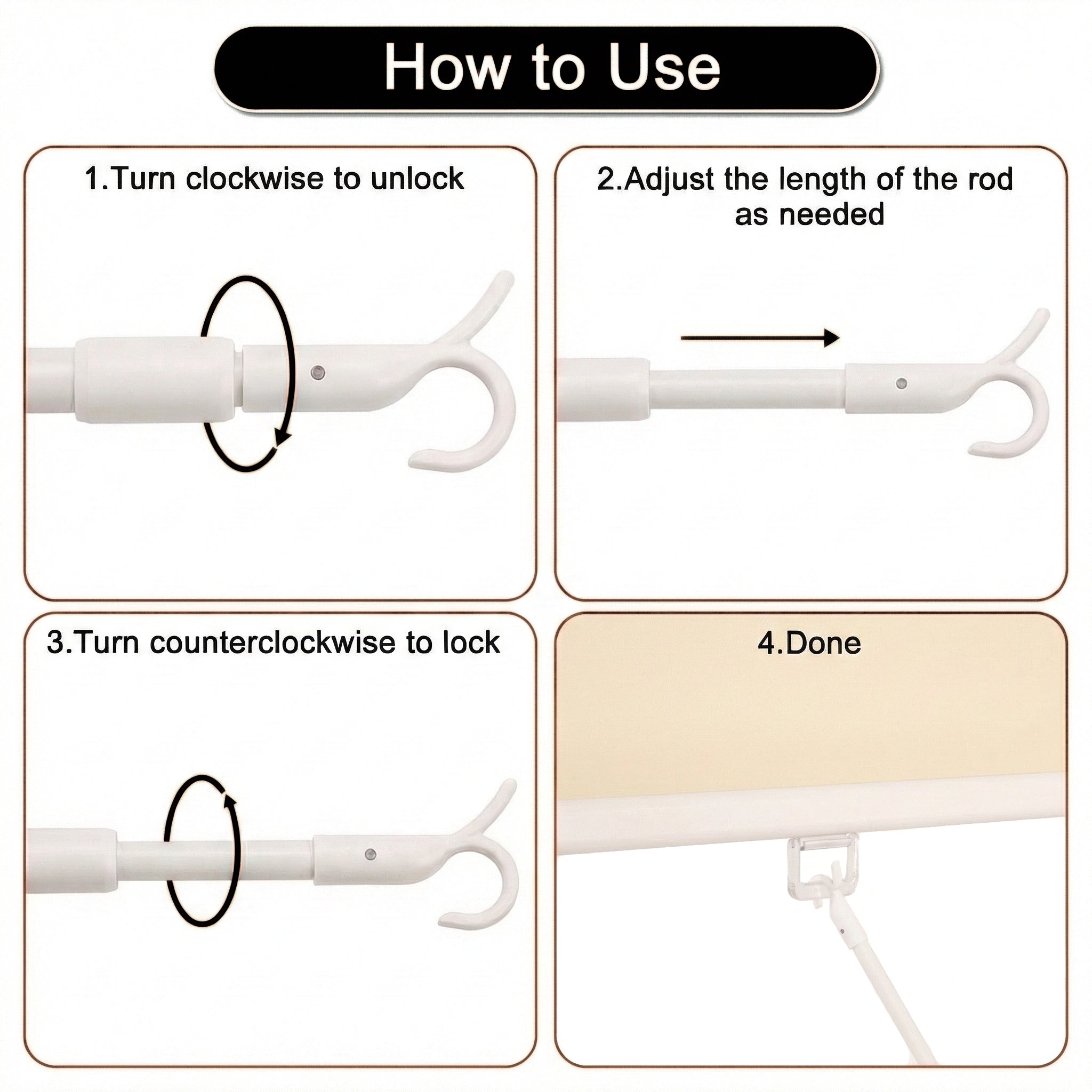 Draw Rod for Cordless Window Blinds & Shades
