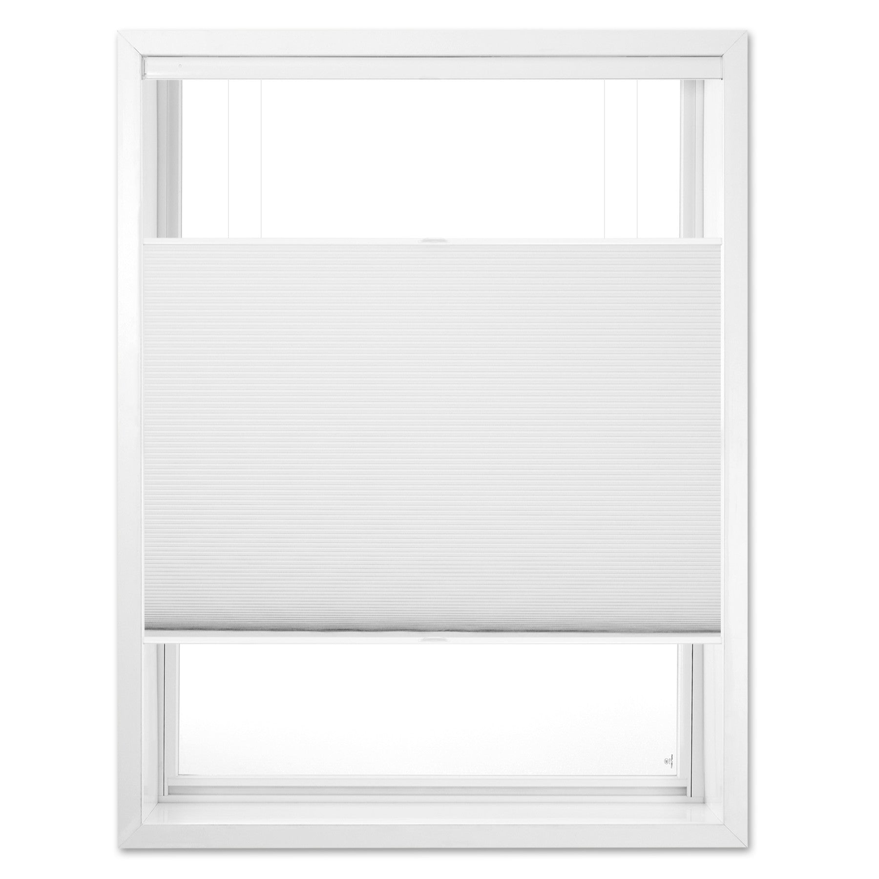 cordless top down bottom up cellular shades pulling from both top and bottom