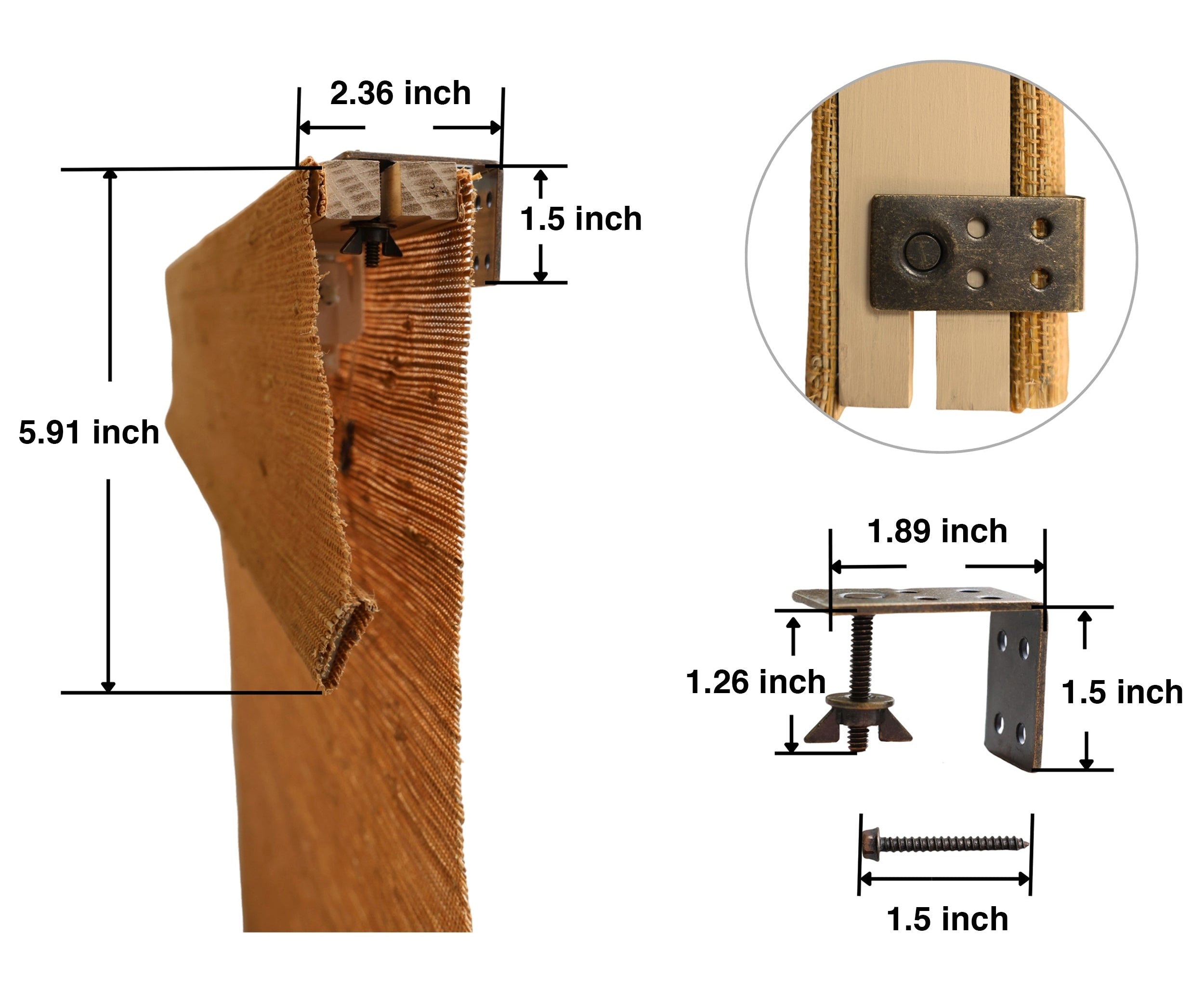 woven shades headrail specification