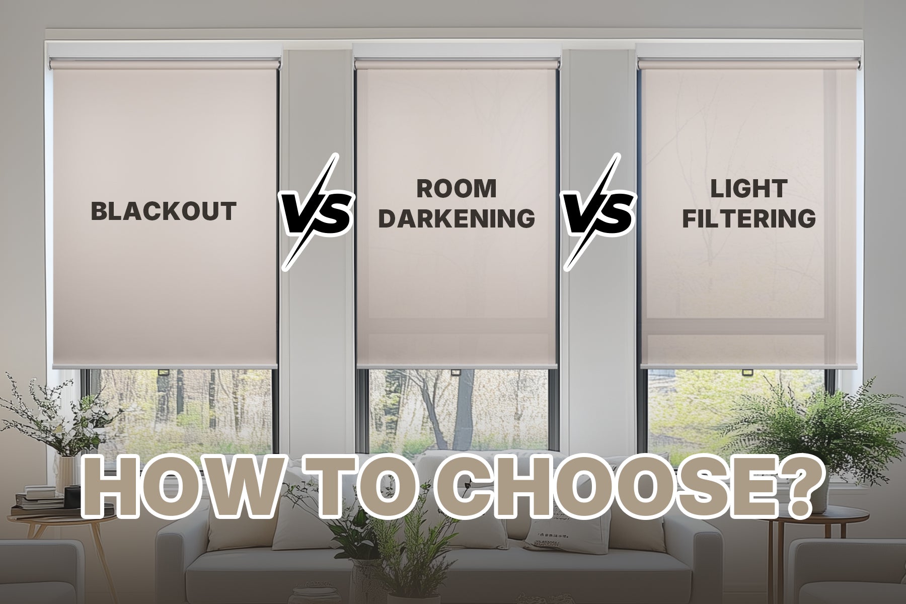 blackout vs room darkening vs light filtering window shades