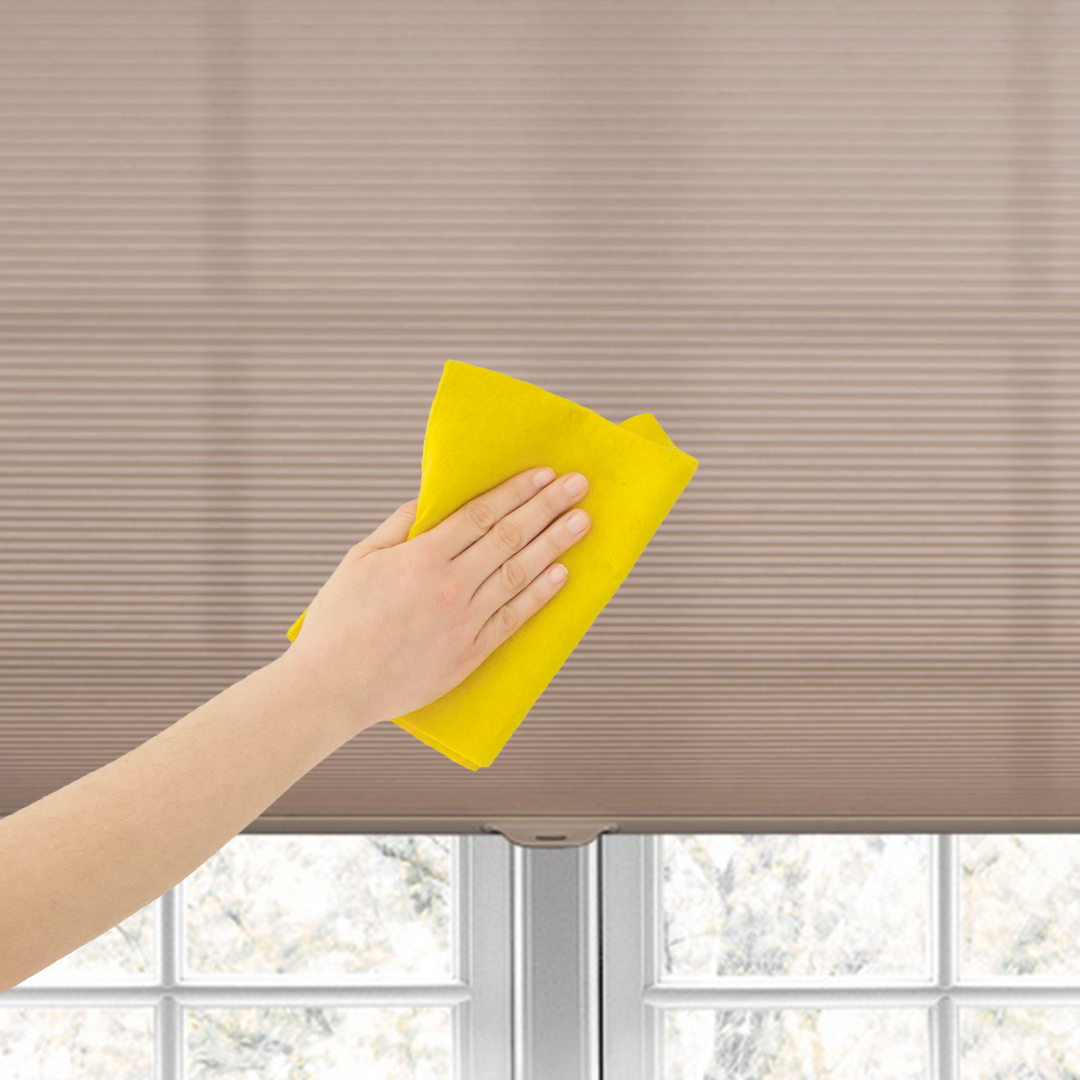 how to clean fabric shades