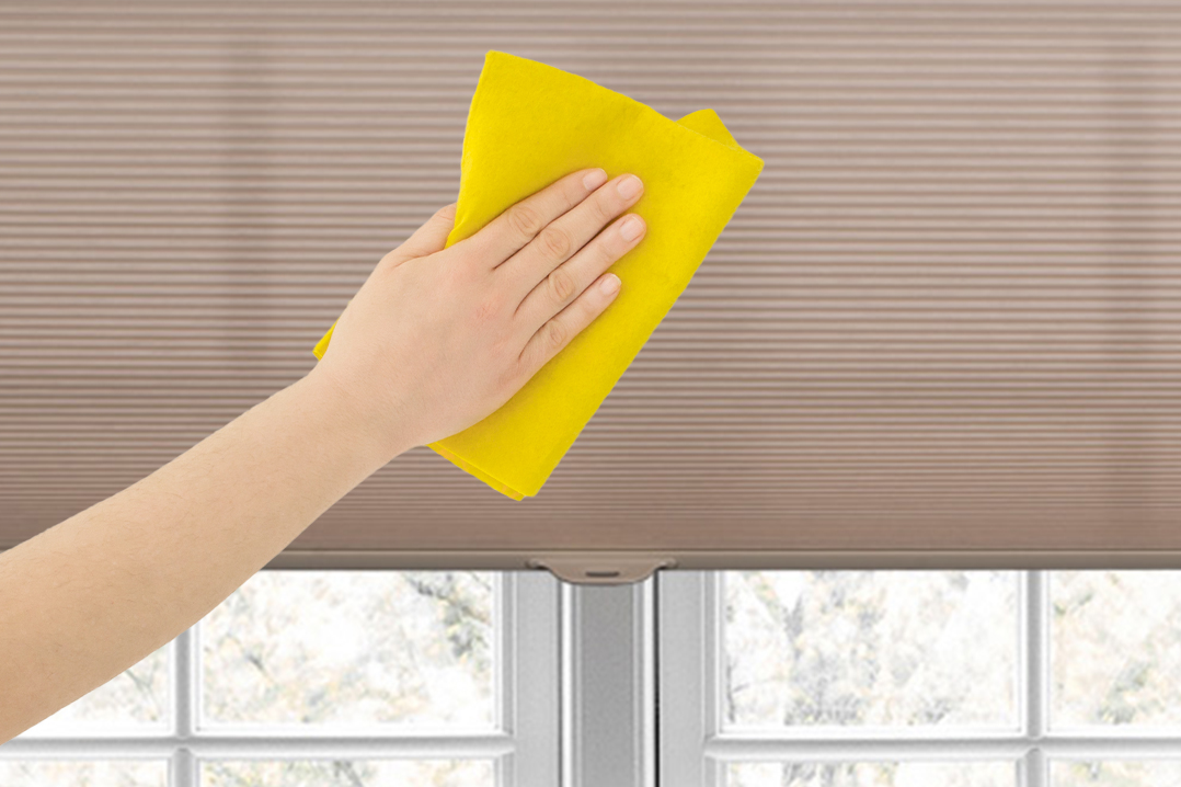 how to clean fabric shades