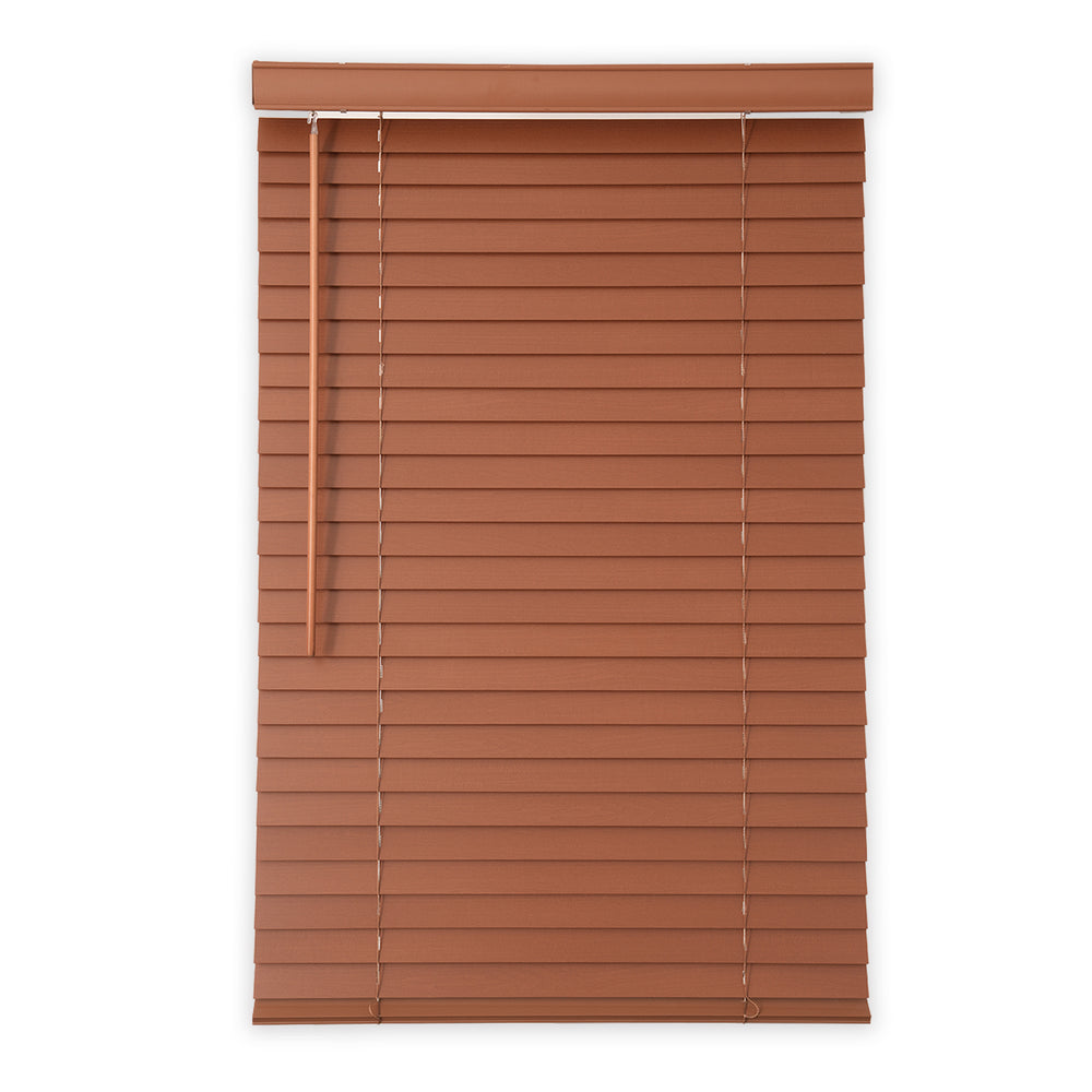 2" cordless room darkening eco-friendly wood blinds - brown beige