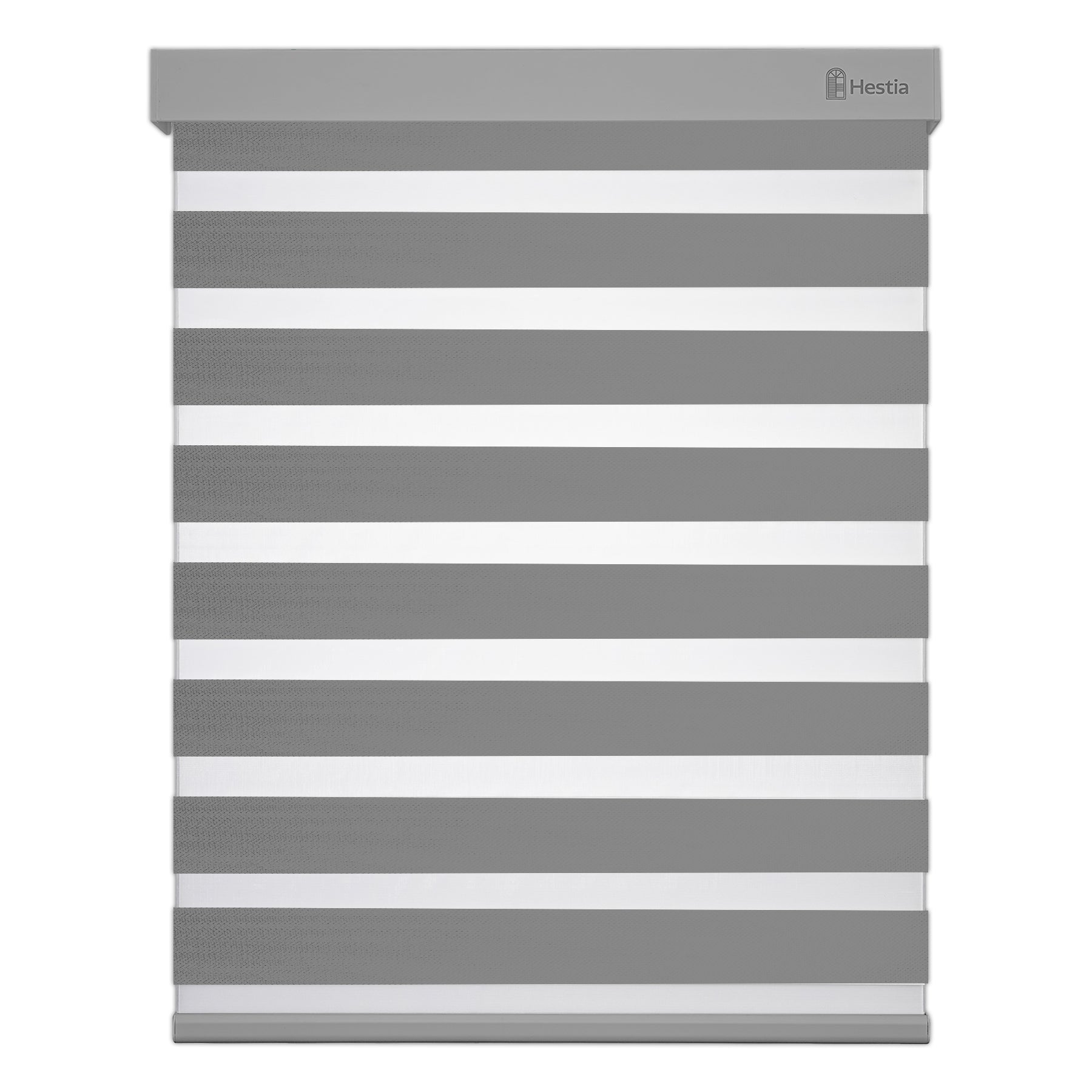 cordless light filtering zebra shades - signal grey