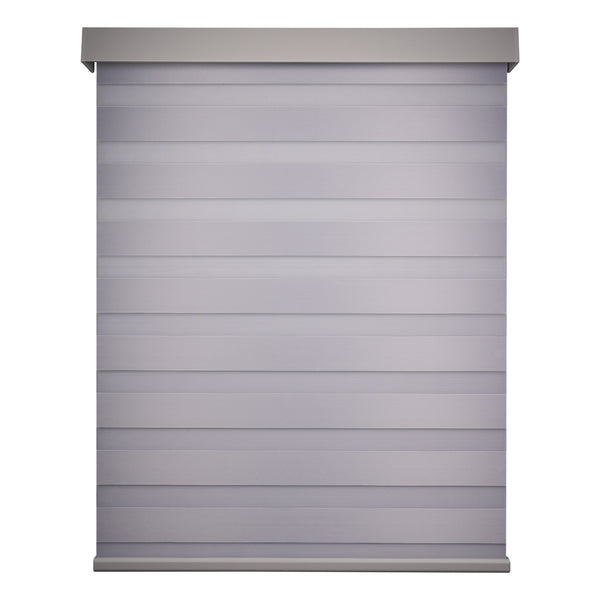 minimalist cordless ventilation blackout zebra shades - blue grey