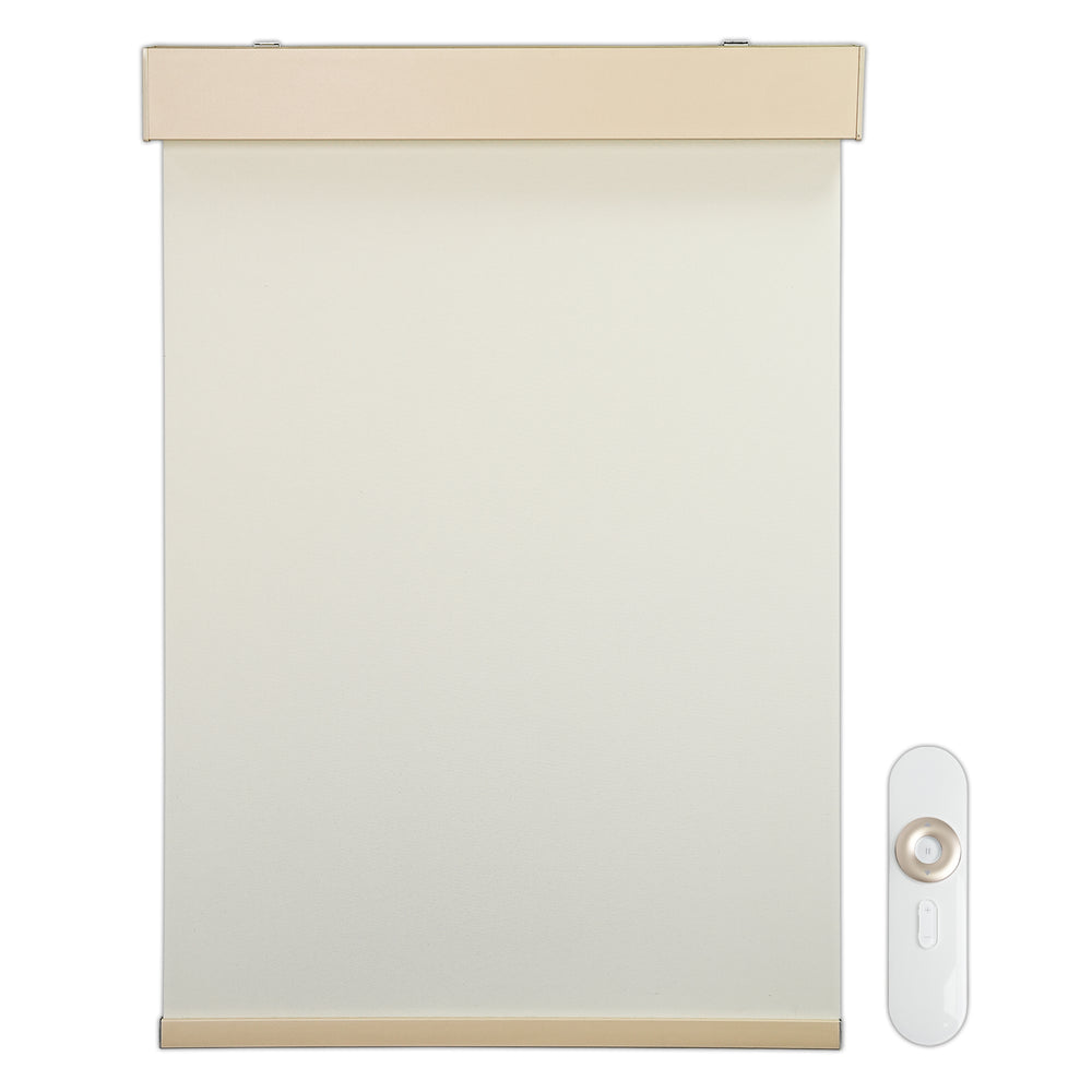 motorized openness roller shades - cream