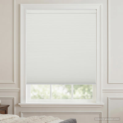 no drill fabric wrapped cellular shades-blackout-color-brilliant white