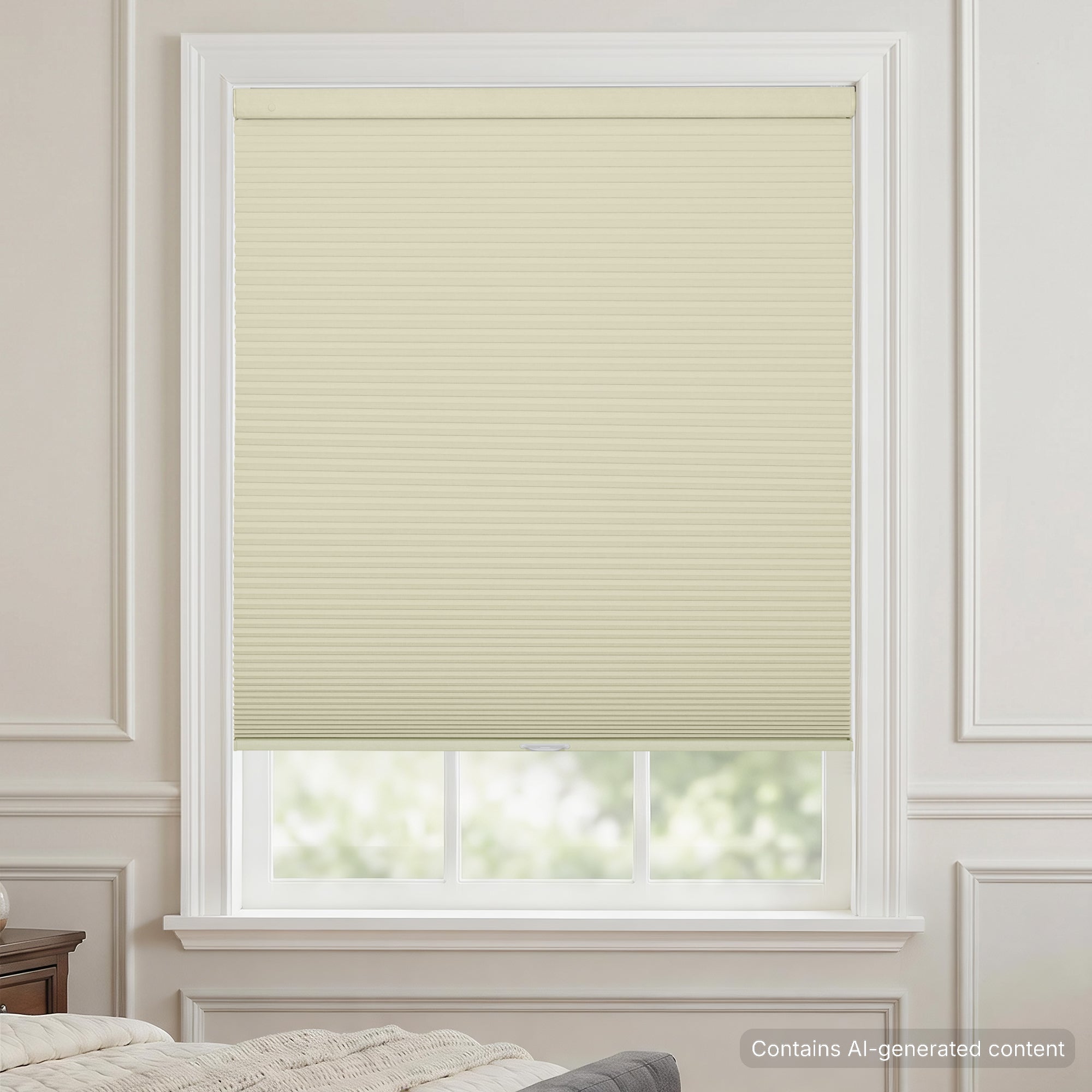 no drill fabric wrapped cellular shades-blackout-color-beige