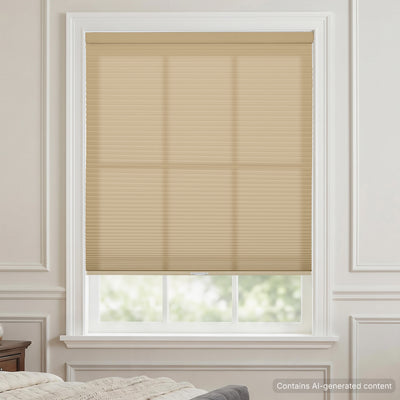 no drill fabric wrapped cellular shades-light filtering-color-khaki