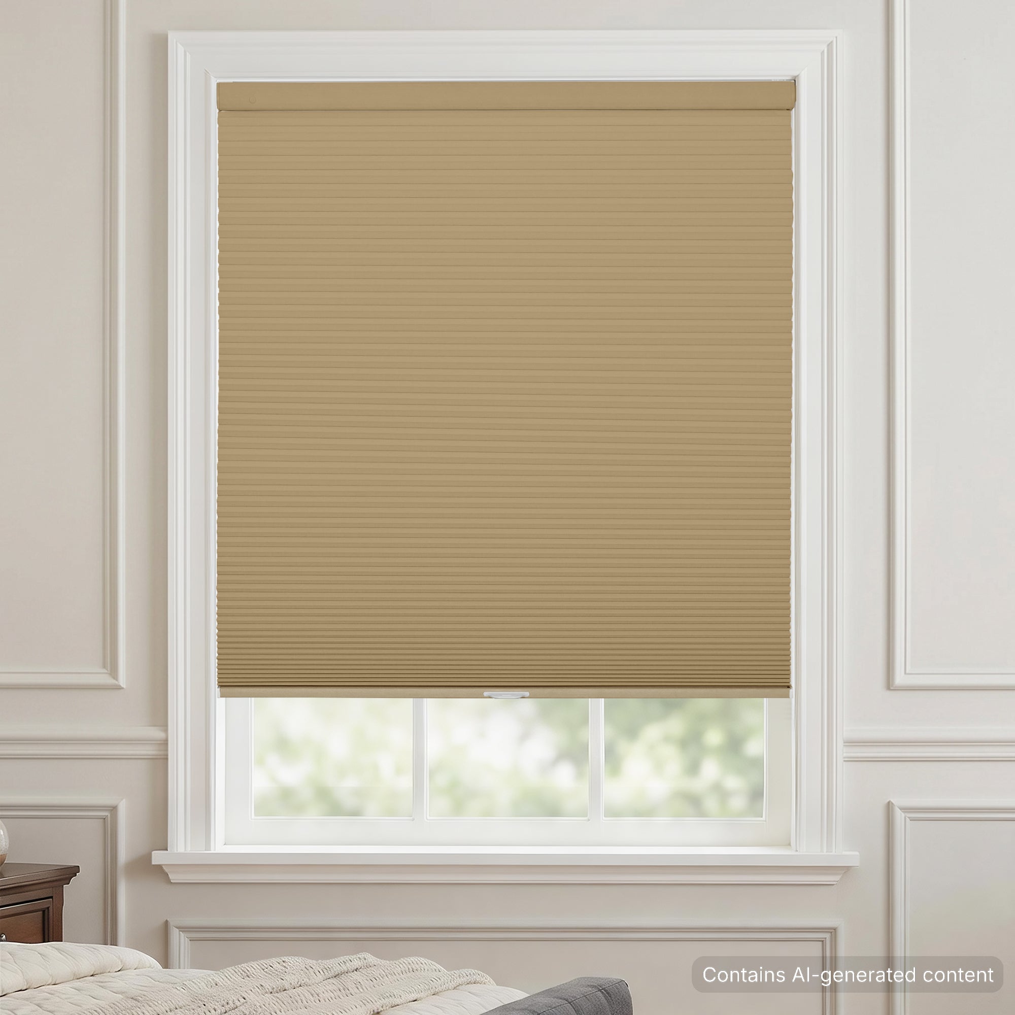 no drill fabric wrapped cellular shades-blackout-color-khaki